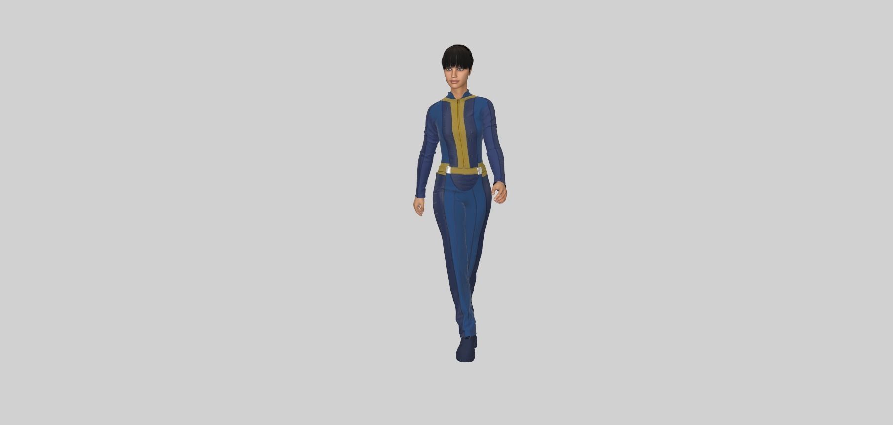 Fallout inspired jumpsuit 3D model_27