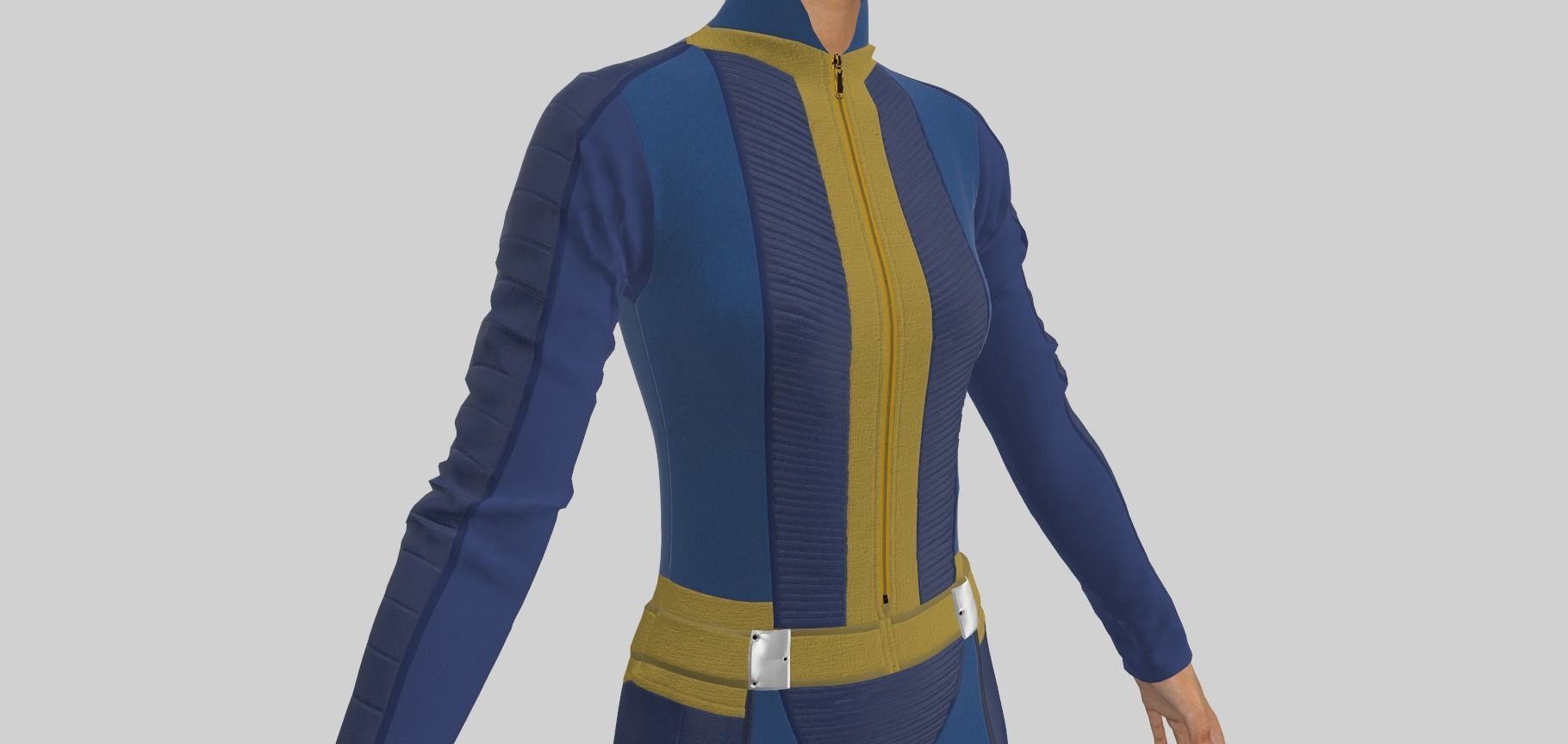 Fallout inspired jumpsuit 3D model_32
