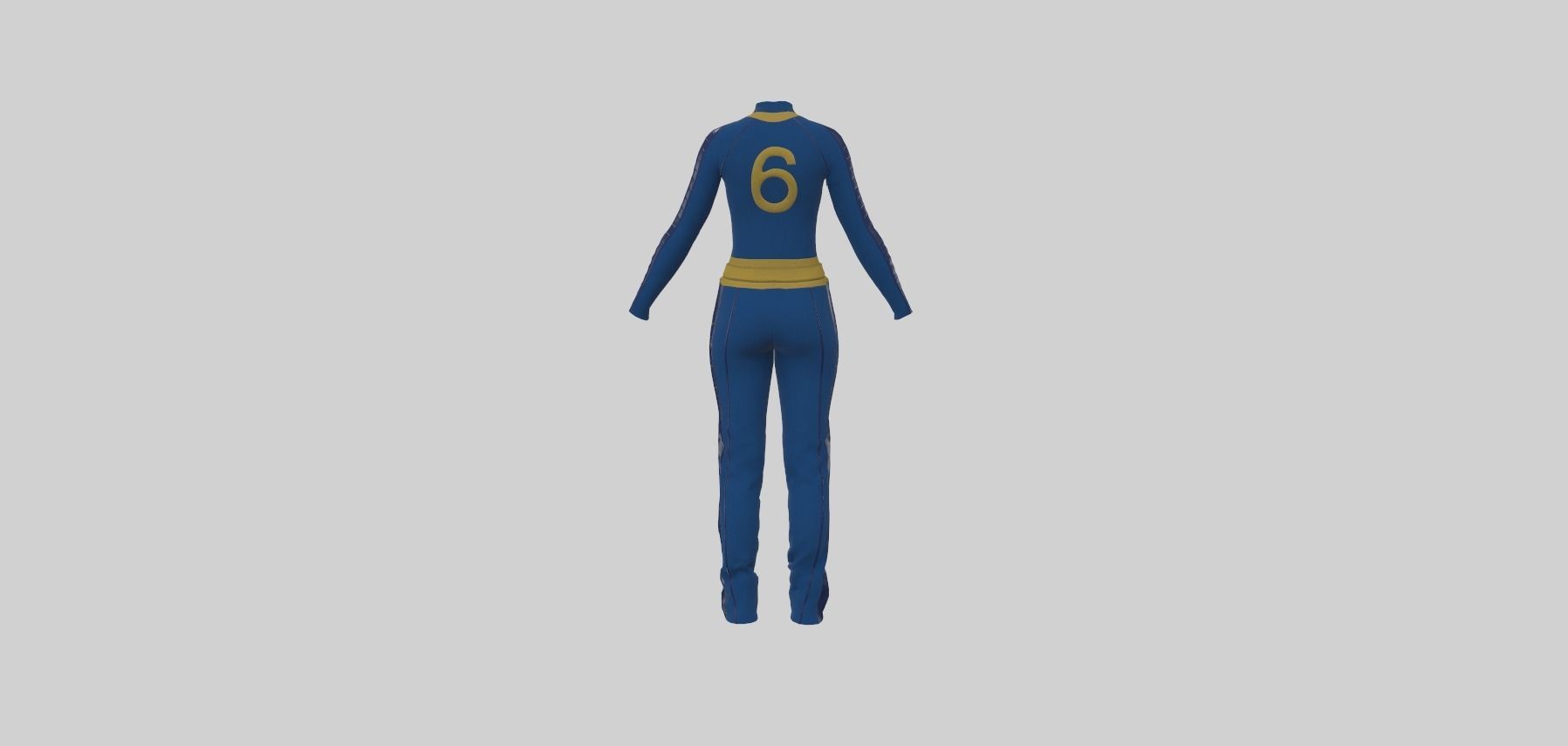 Fallout inspired jumpsuit 3D model_16
