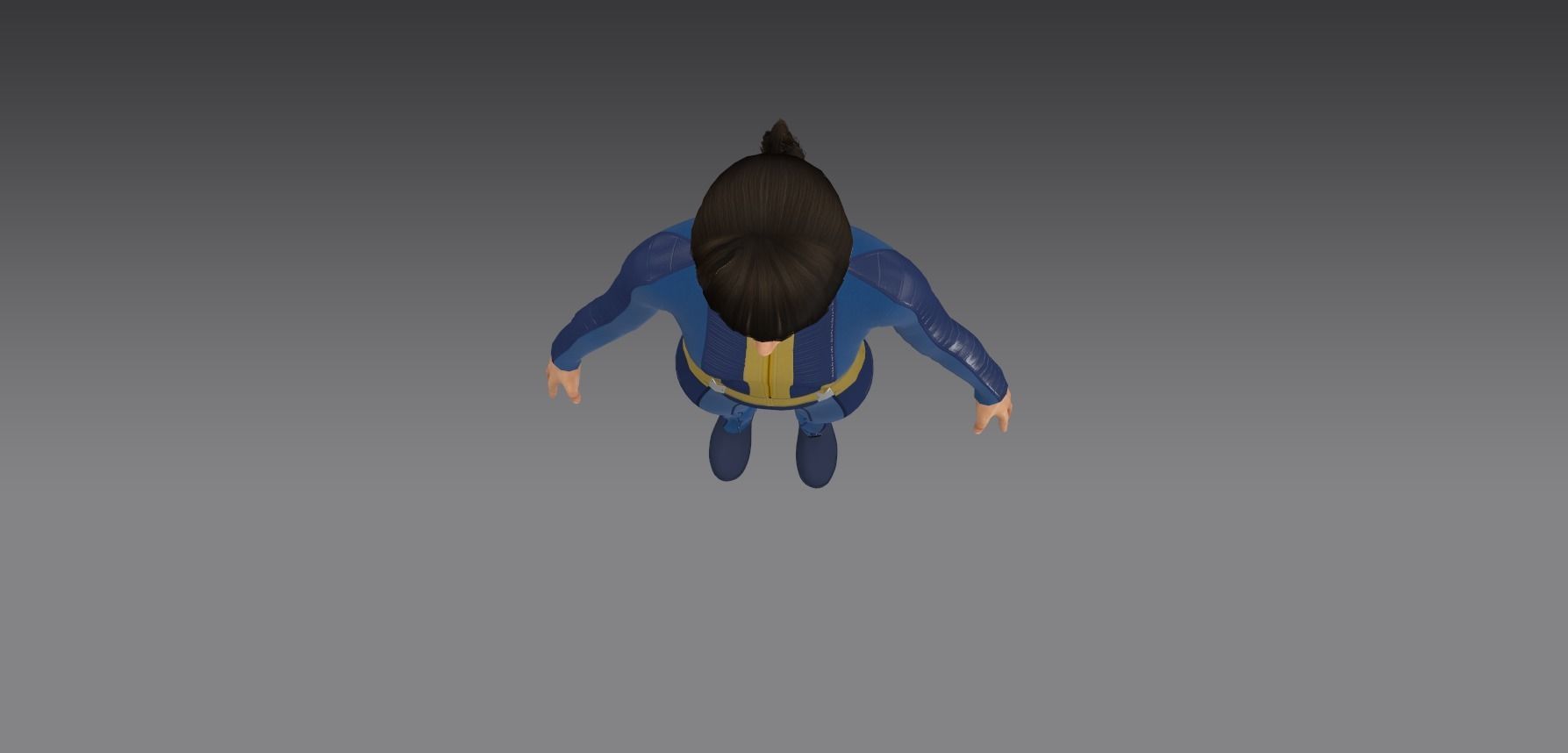 Fallout inspired jumpsuit 3D model_6