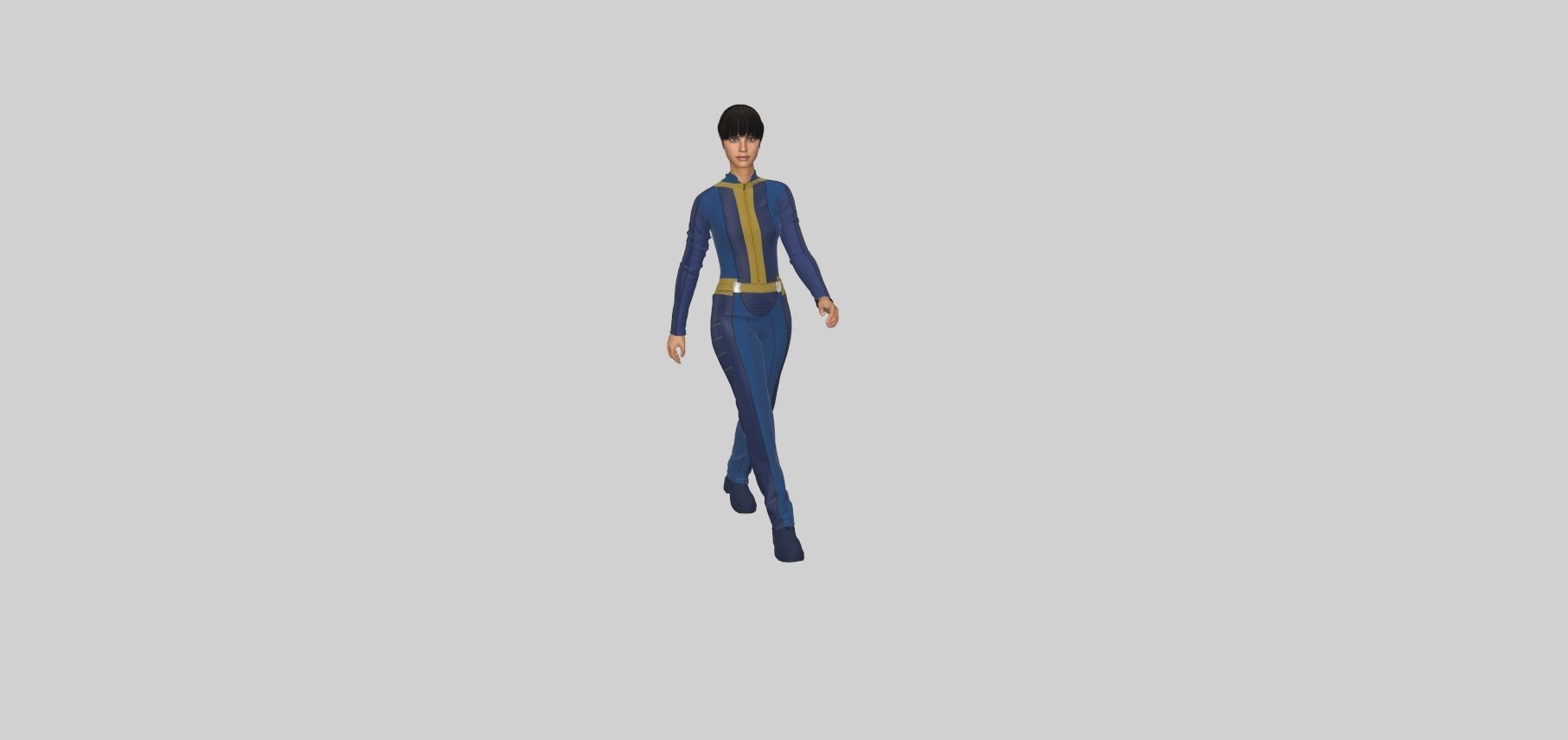 Fallout inspired jumpsuit 3D model_23