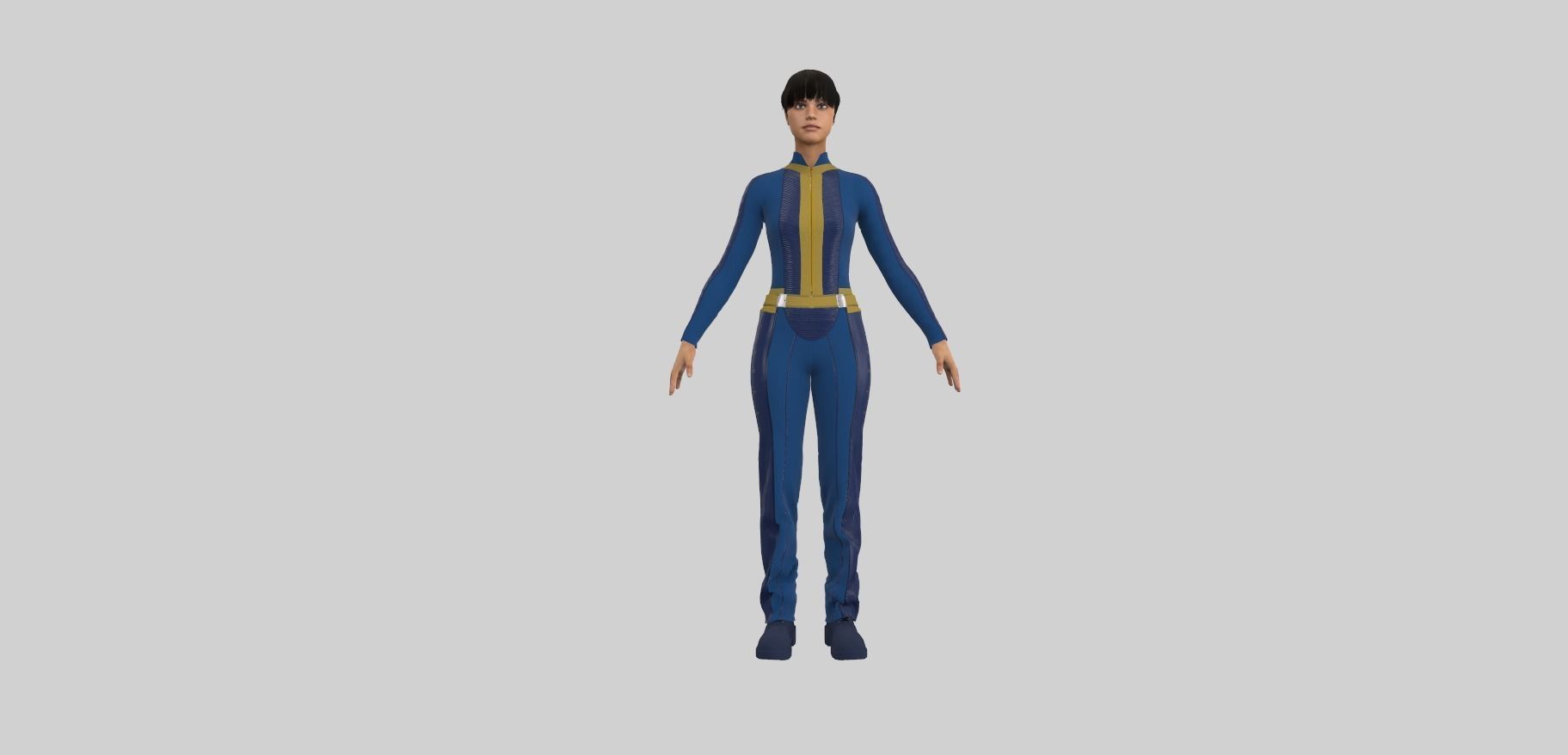 Fallout inspired jumpsuit 3D model_19