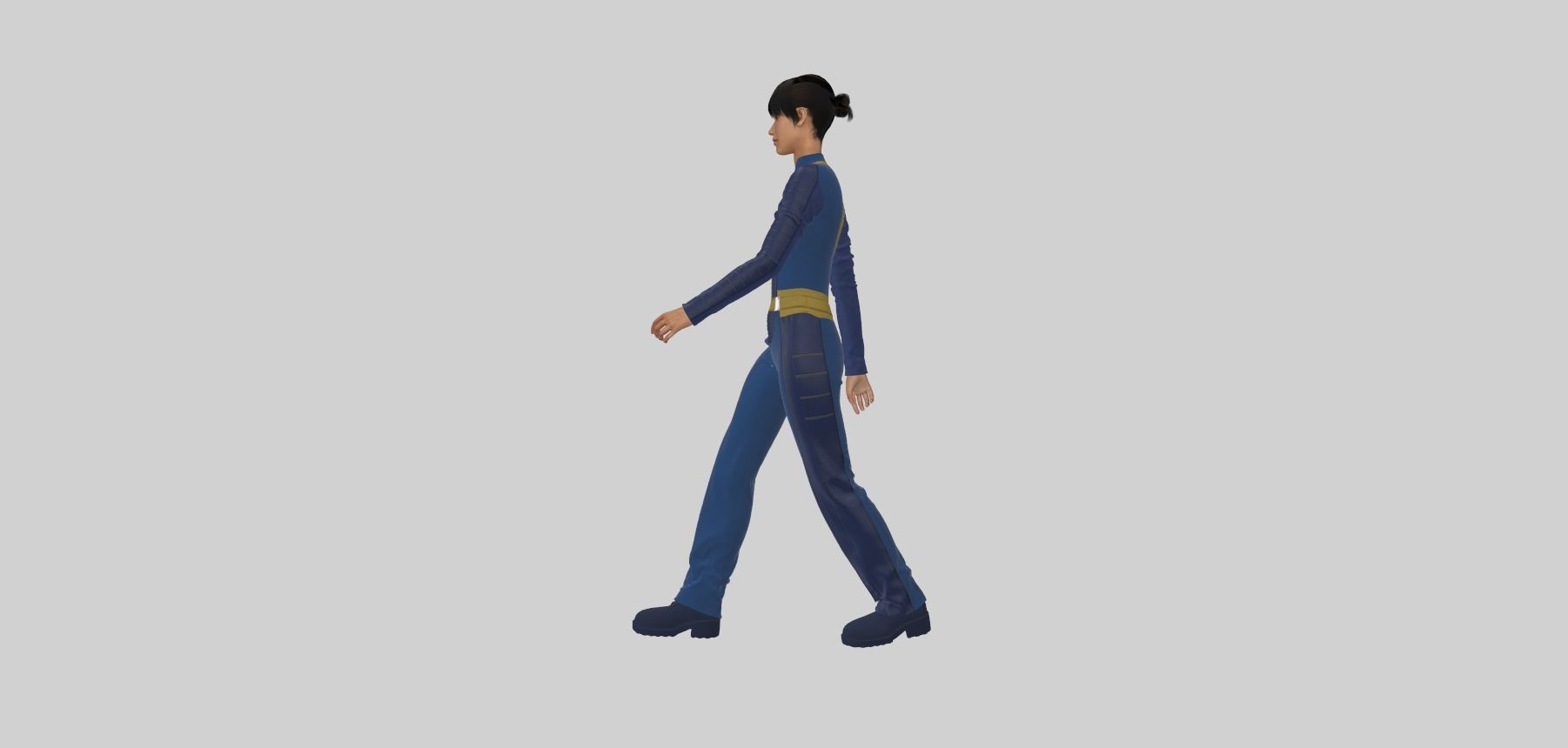 Fallout inspired jumpsuit 3D model_26