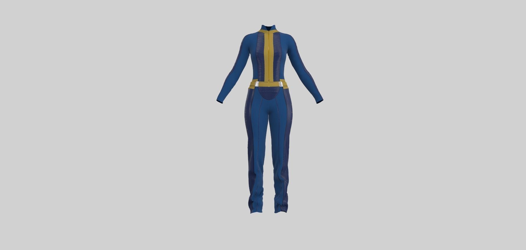 Fallout inspired jumpsuit 3D model_18