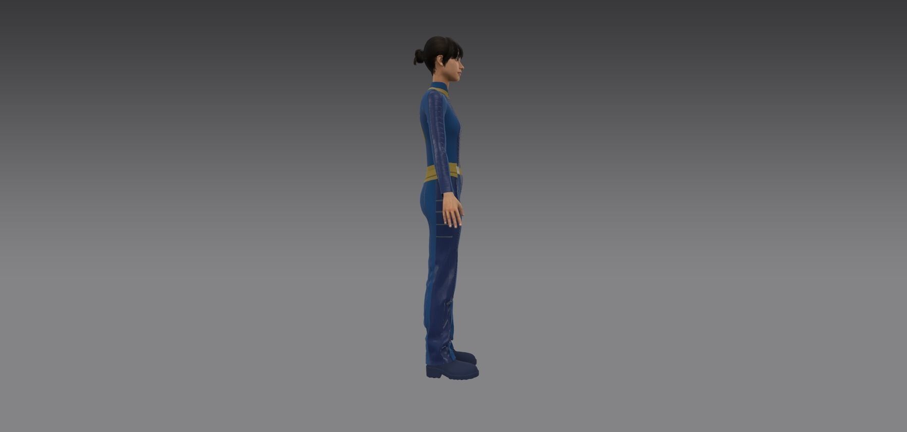 Fallout inspired jumpsuit 3D model_4
