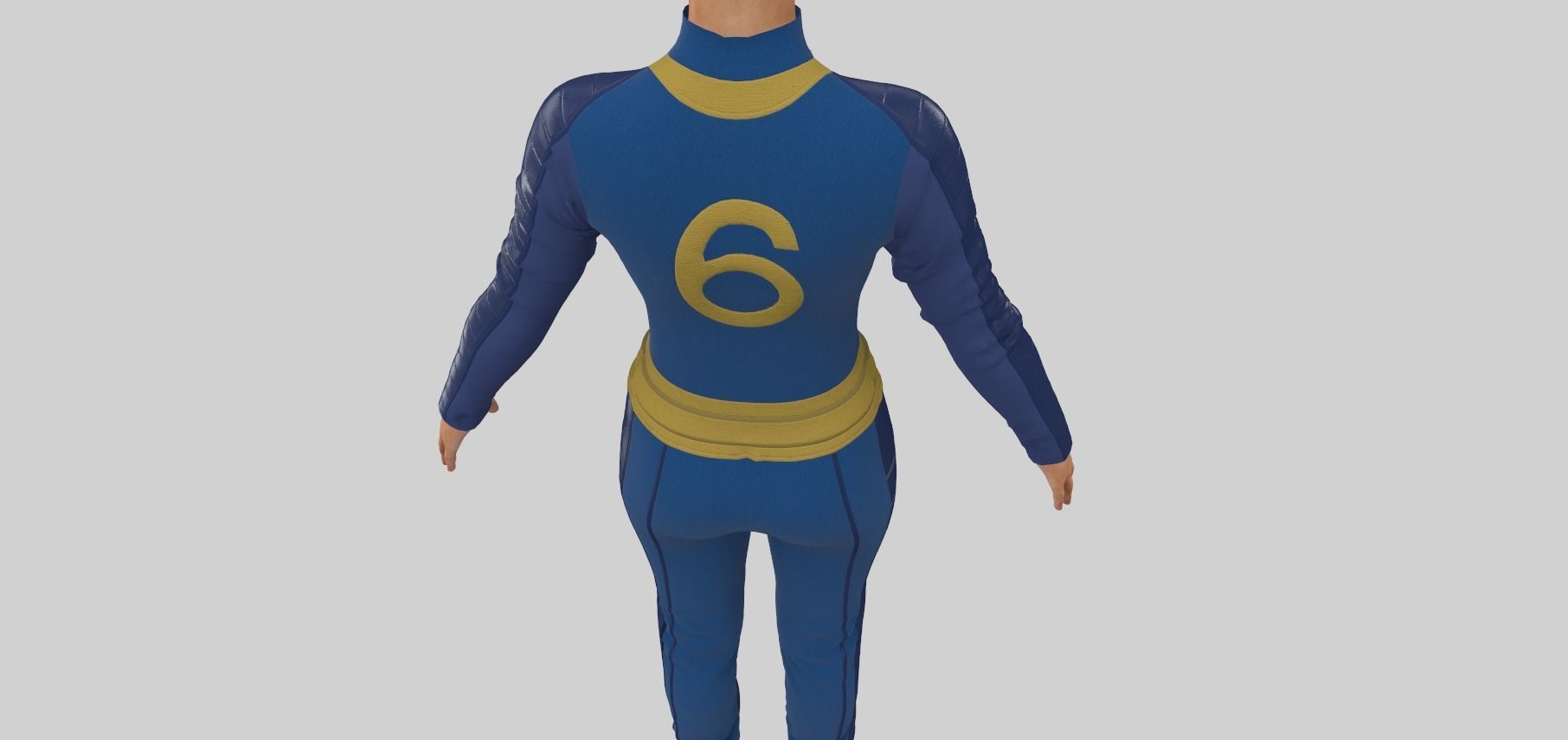 Fallout inspired jumpsuit 3D model_37