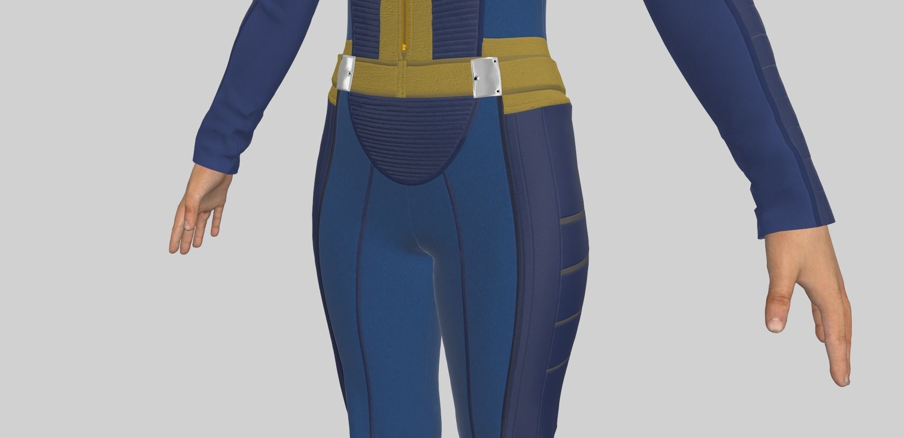 Fallout inspired jumpsuit 3D model_33