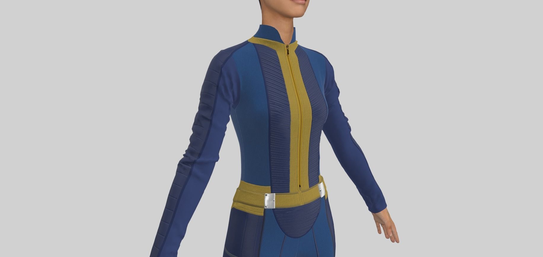 Fallout inspired jumpsuit 3D model_31
