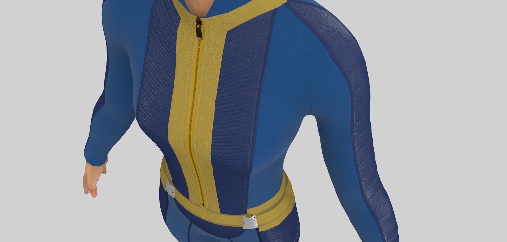 Fallout inspired jumpsuit 3D model_11