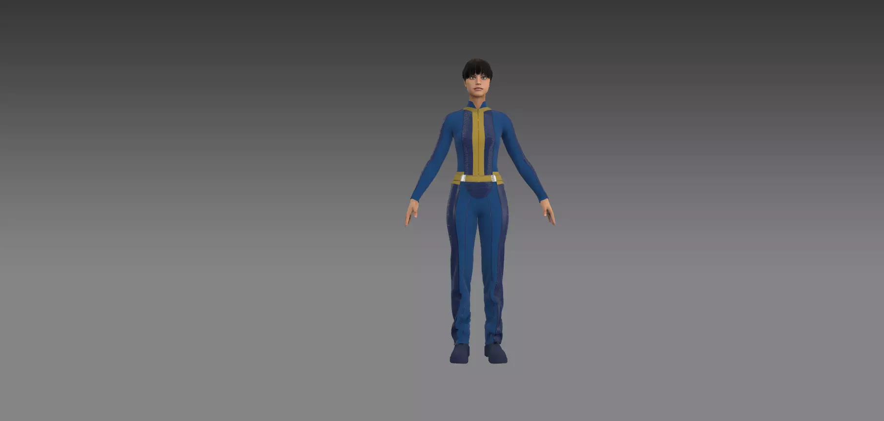Fallout inspired jumpsuit 3D model_0