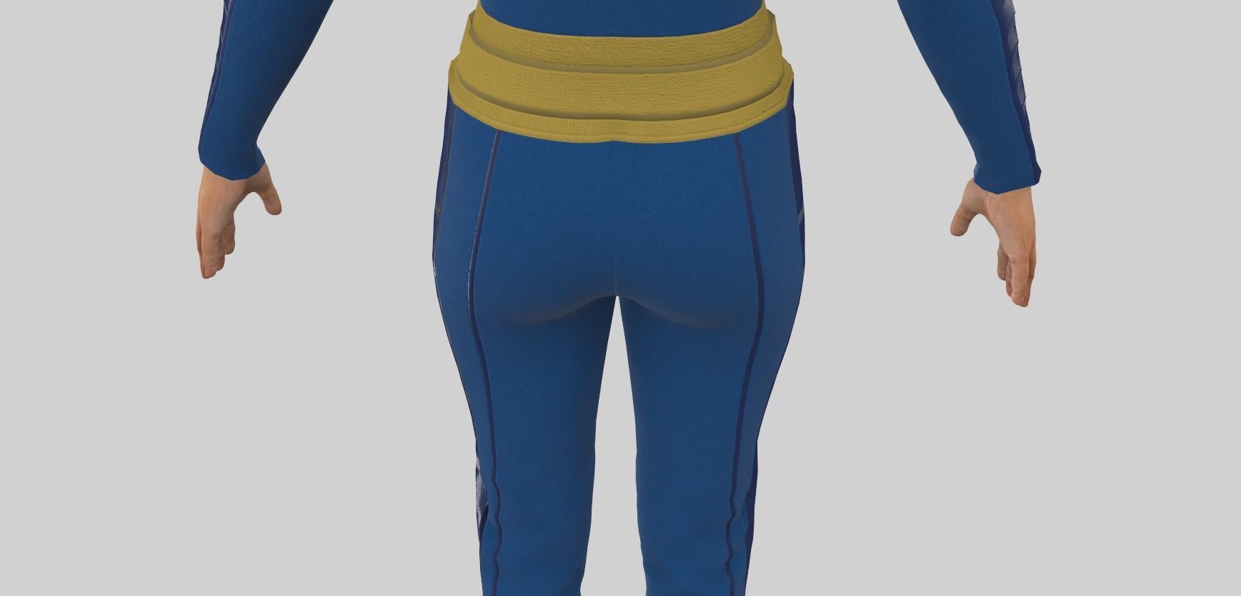 Fallout inspired jumpsuit 3D model_13