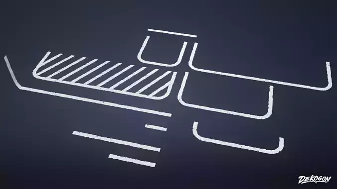 FIRING RANGE - Trims 01 - LOW POLY