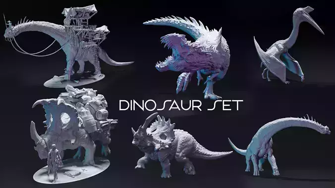 Dinosaur Brachiosaurus 3D Model Collection