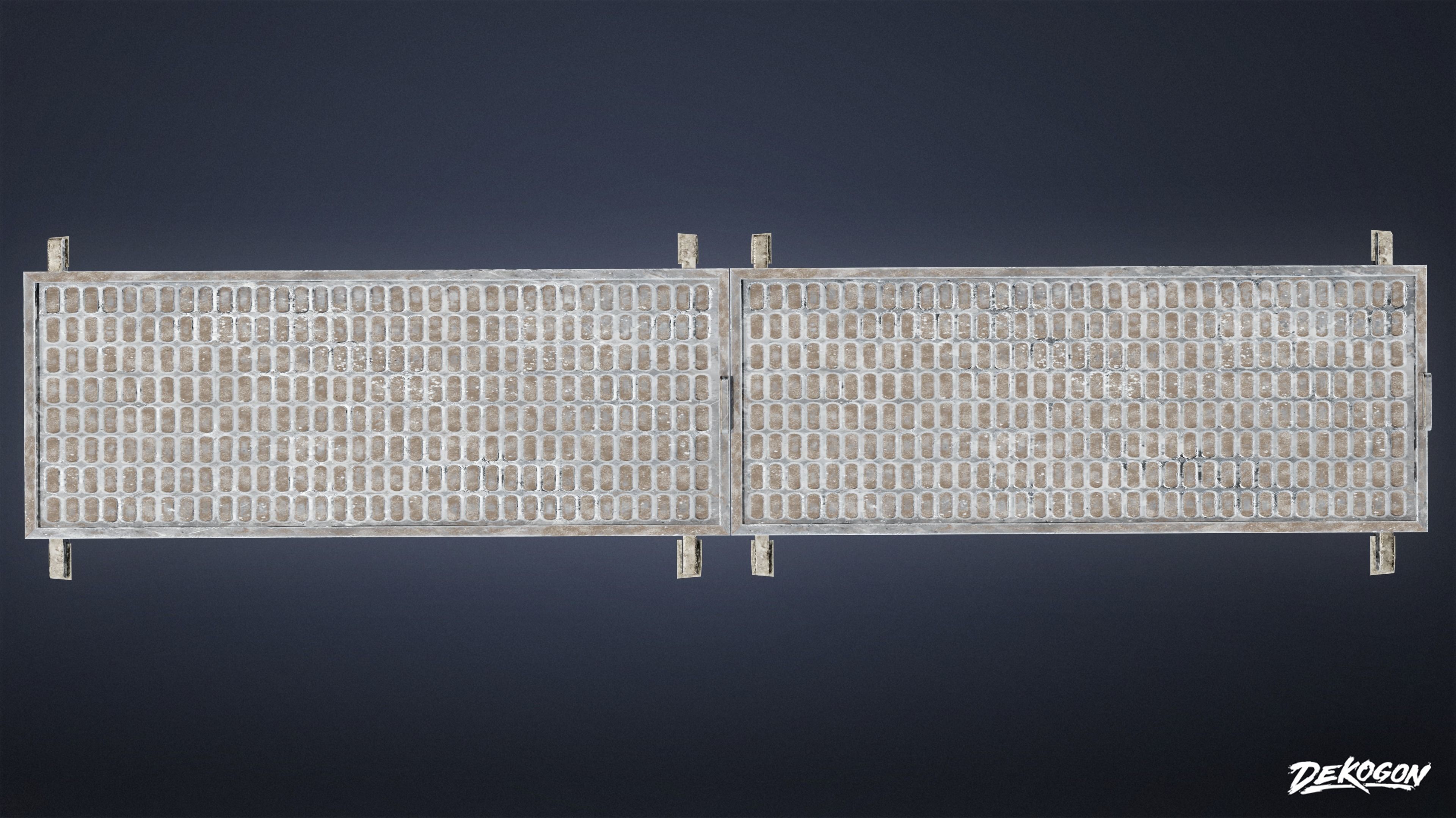 FIRING RANGE - Vents 01 - LOW POLY Low-poly 3D model_5