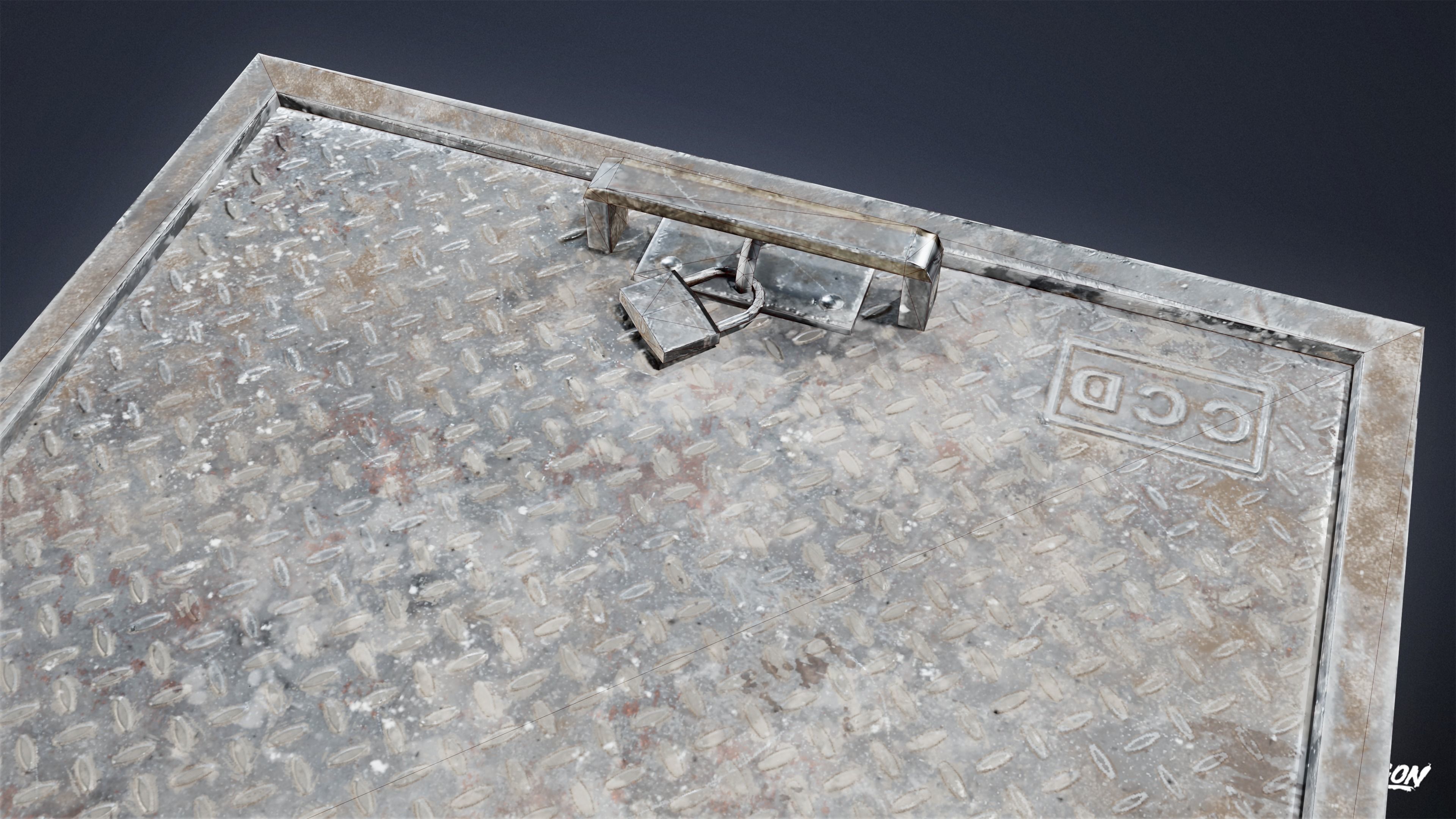 FIRING RANGE - Vents 01 - LOW POLY Low-poly 3D model_13