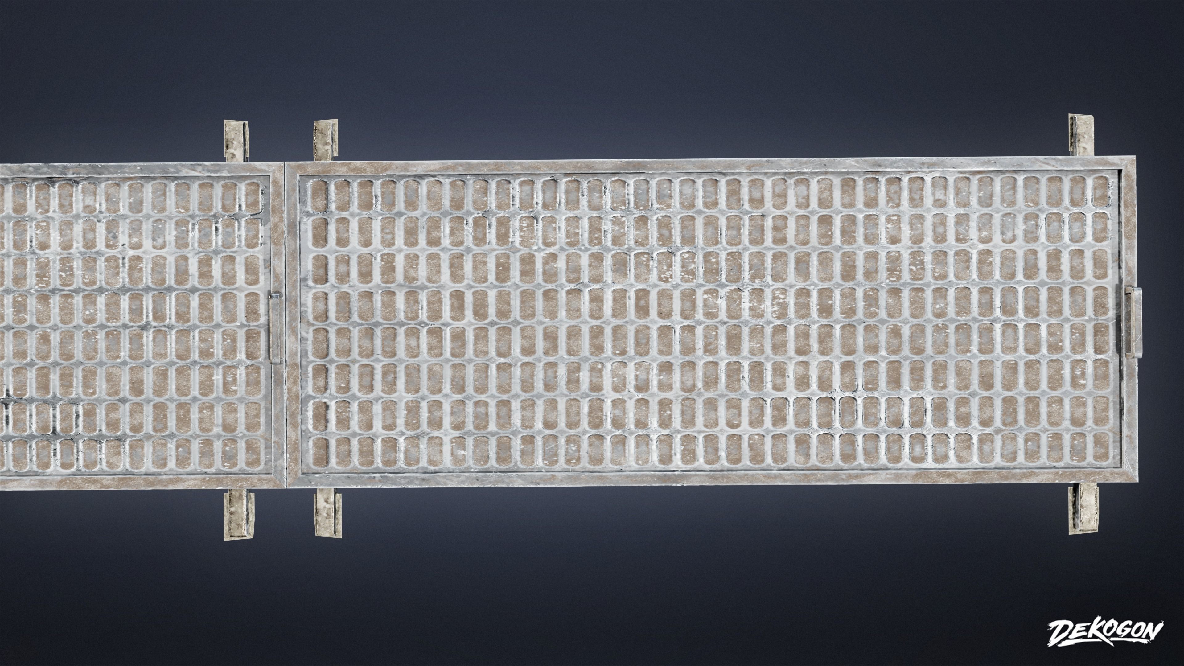 FIRING RANGE - Vents 01 - LOW POLY Low-poly 3D model_3