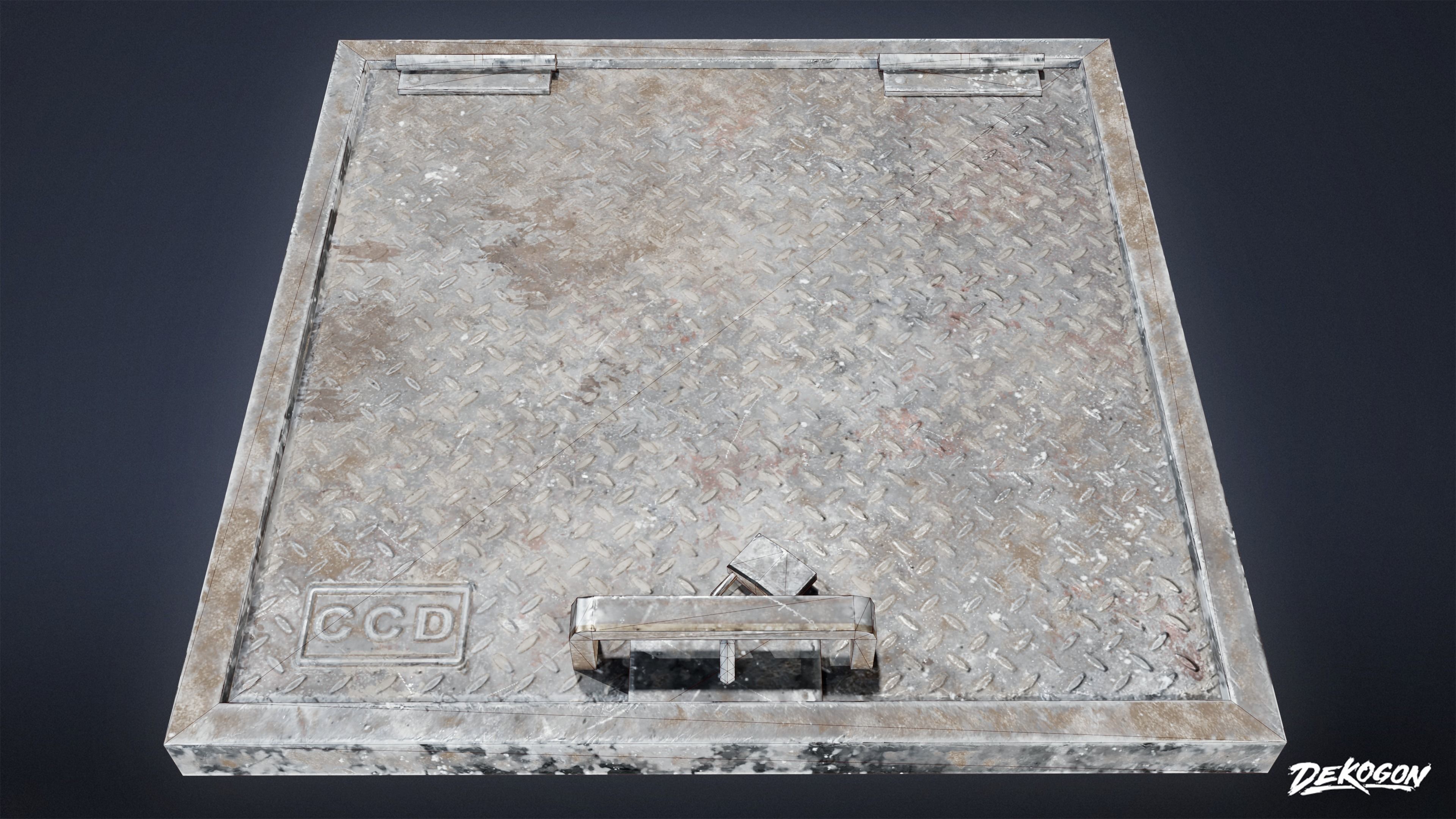 FIRING RANGE - Vents 01 - LOW POLY Low-poly 3D model_11