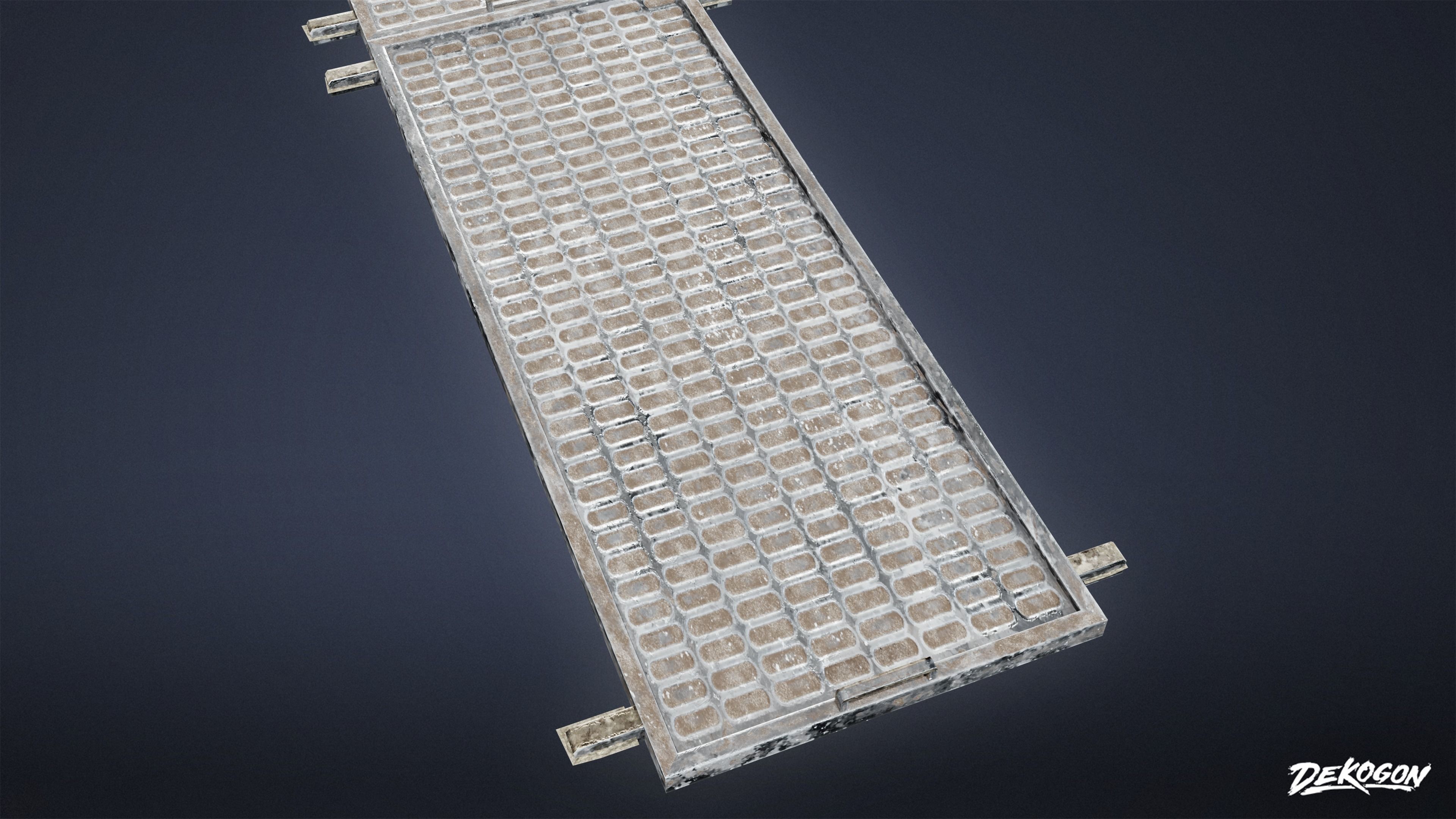 FIRING RANGE - Vents 01 - LOW POLY Low-poly 3D model_2