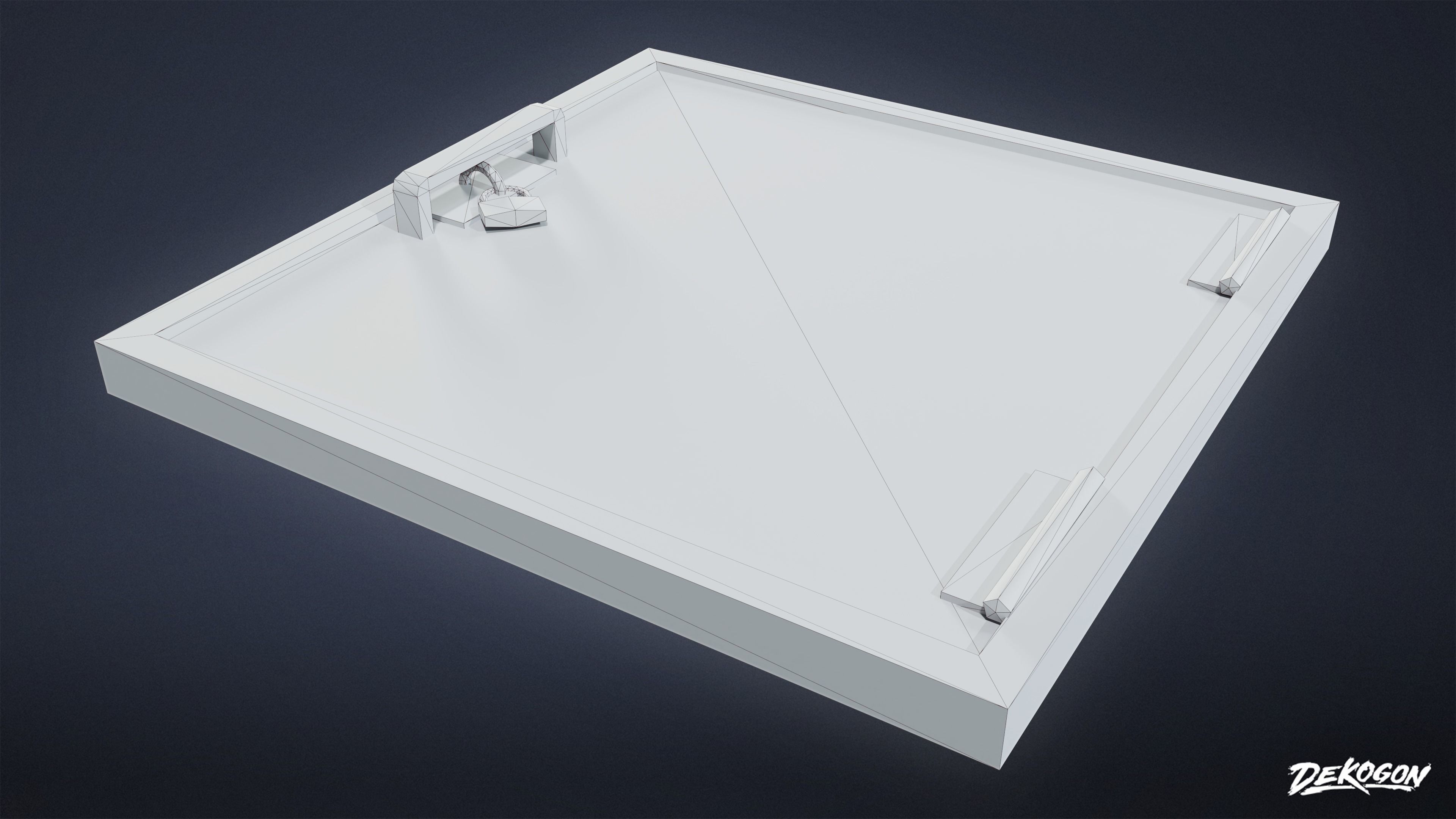 FIRING RANGE - Vents 01 - LOW POLY Low-poly 3D model_9