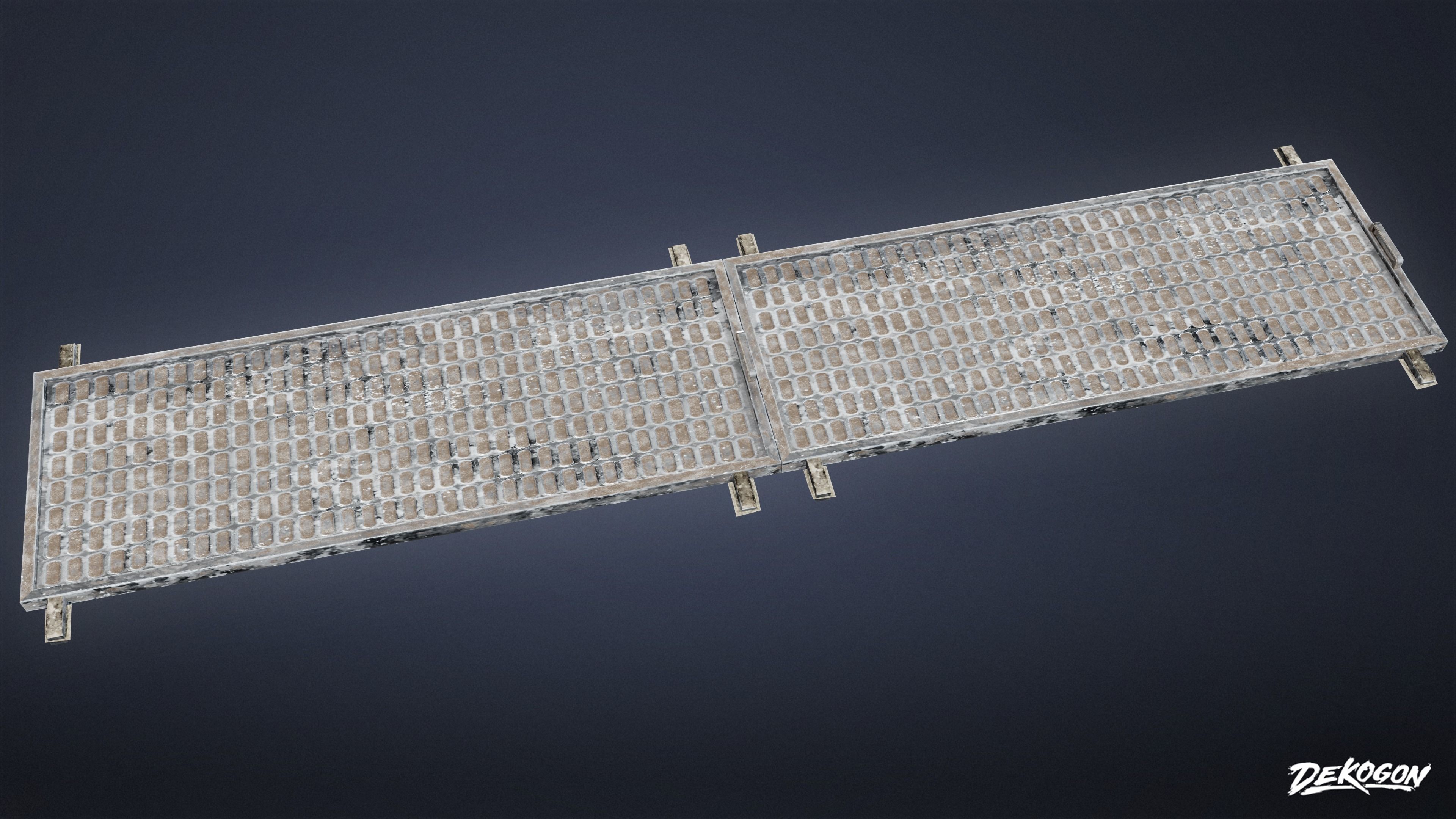 FIRING RANGE - Vents 01 - LOW POLY Low-poly 3D model_6