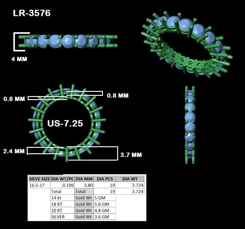 Full eternity ring design 3D print model_5