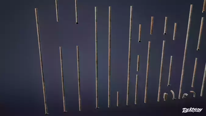 PIPES AND VENTS - Wire Pipes 01 - LOW POLY