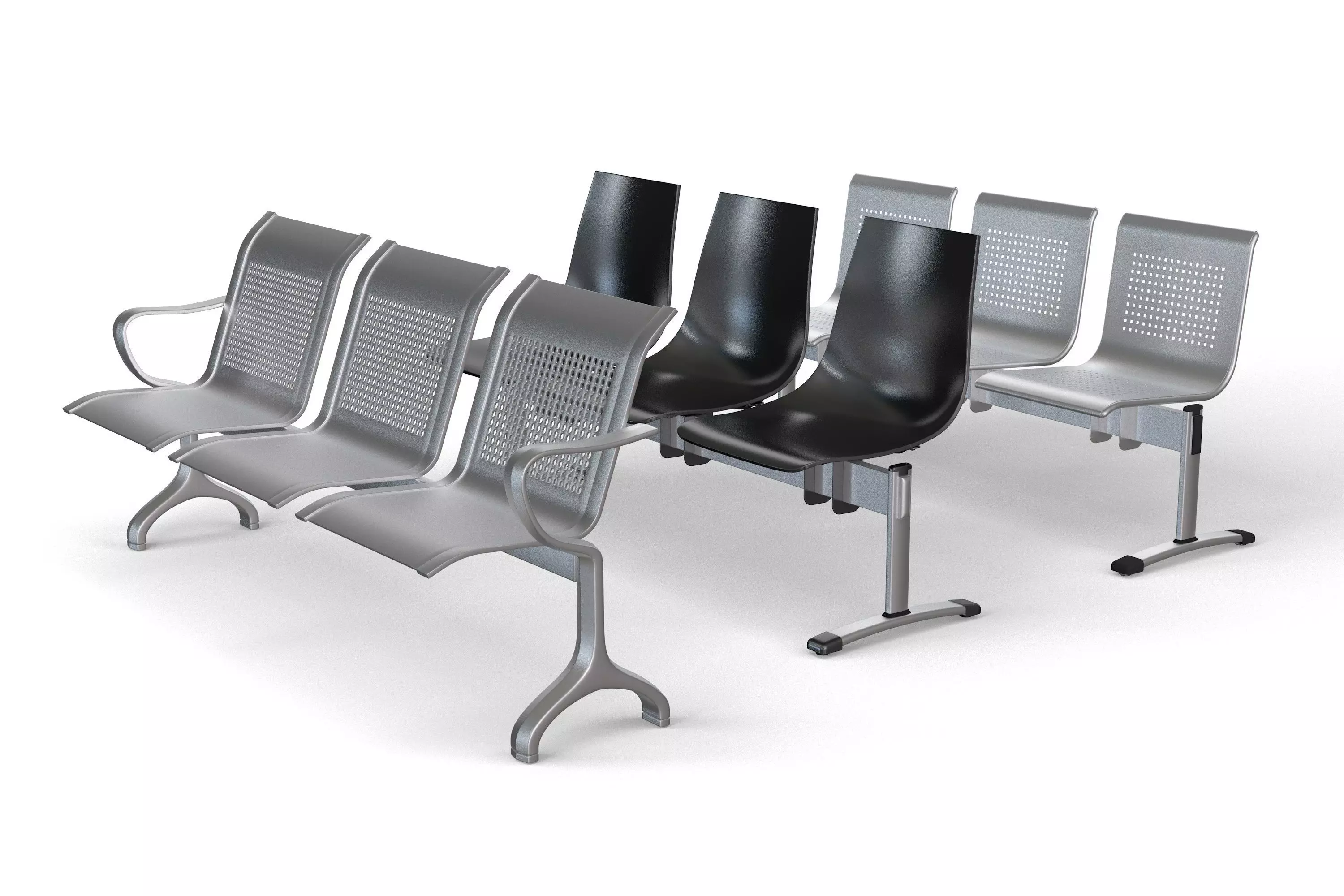 Public Seating Set 3D model