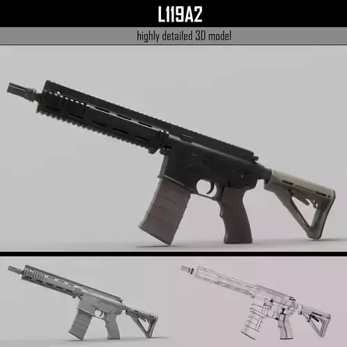 L119A2 - High Detail 3D model
