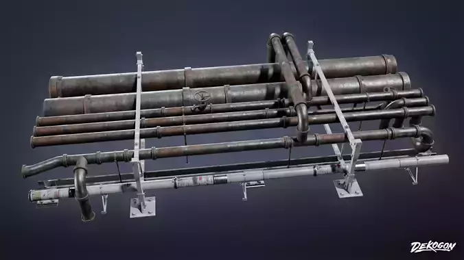 PIPES AND VENTS - Pipe Set 01 - LOW POLY