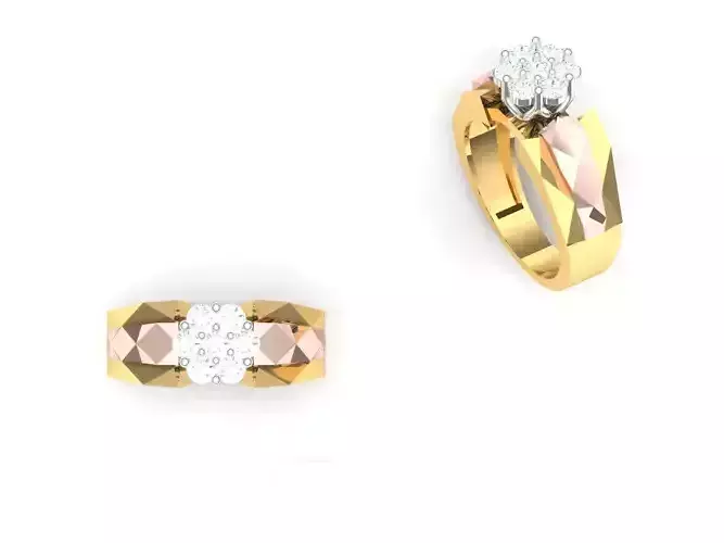 Womens Two piece solitaire ring