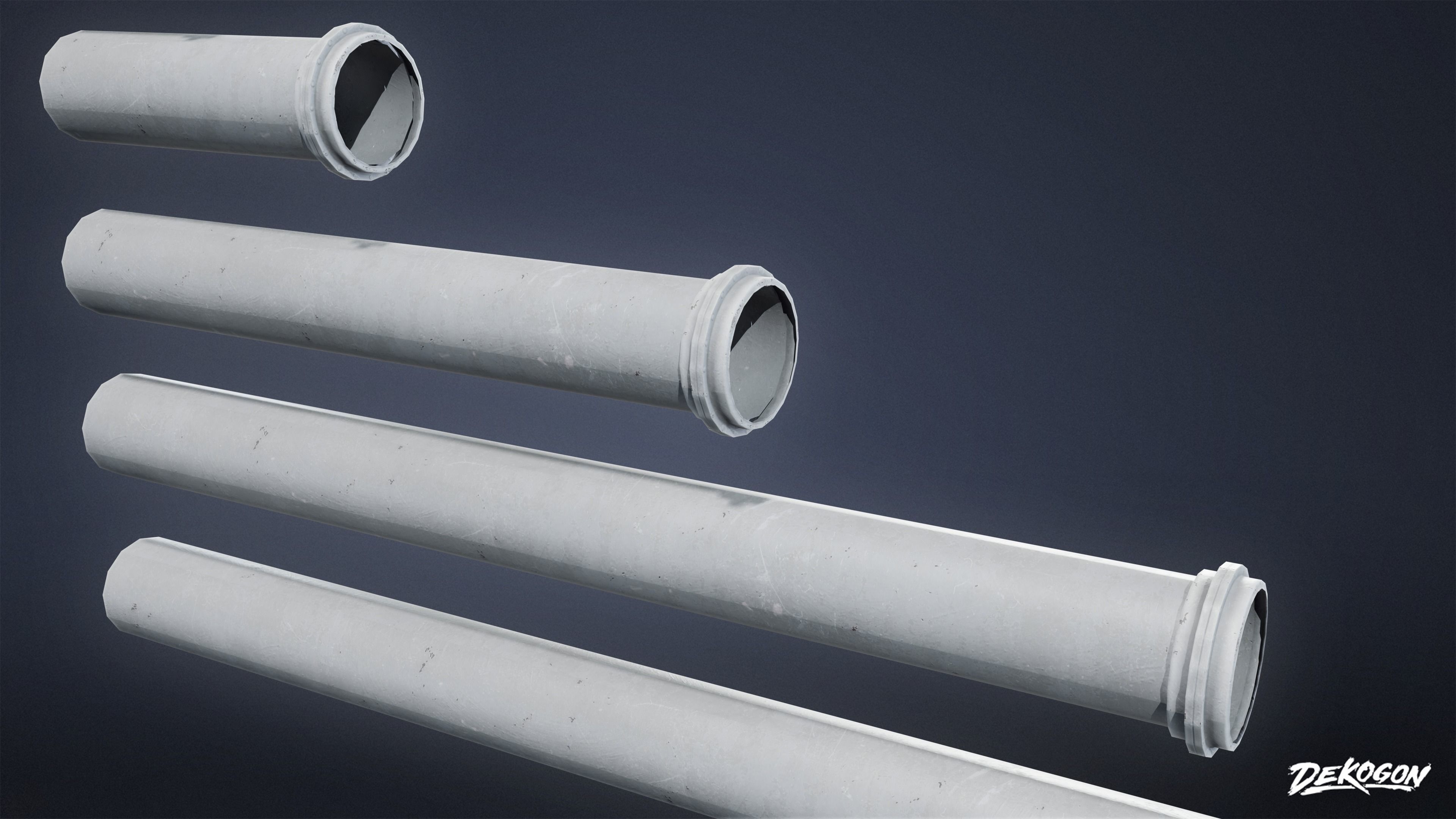 PIPES AND VENTS - Pipes 03 - LOW POLY Low-poly 3D model_10