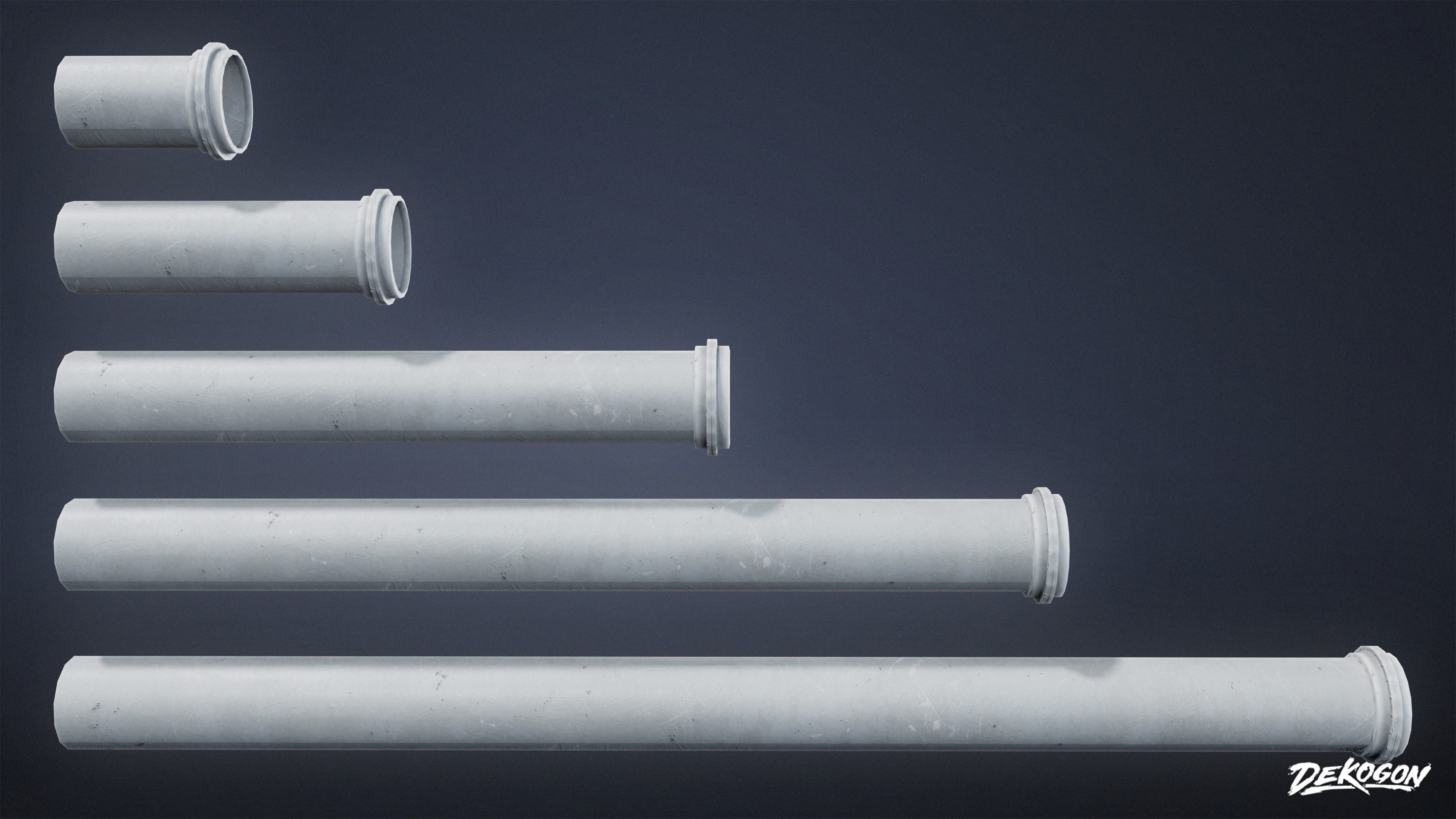 PIPES AND VENTS - Pipes 03 - LOW POLY Low-poly 3D model_8