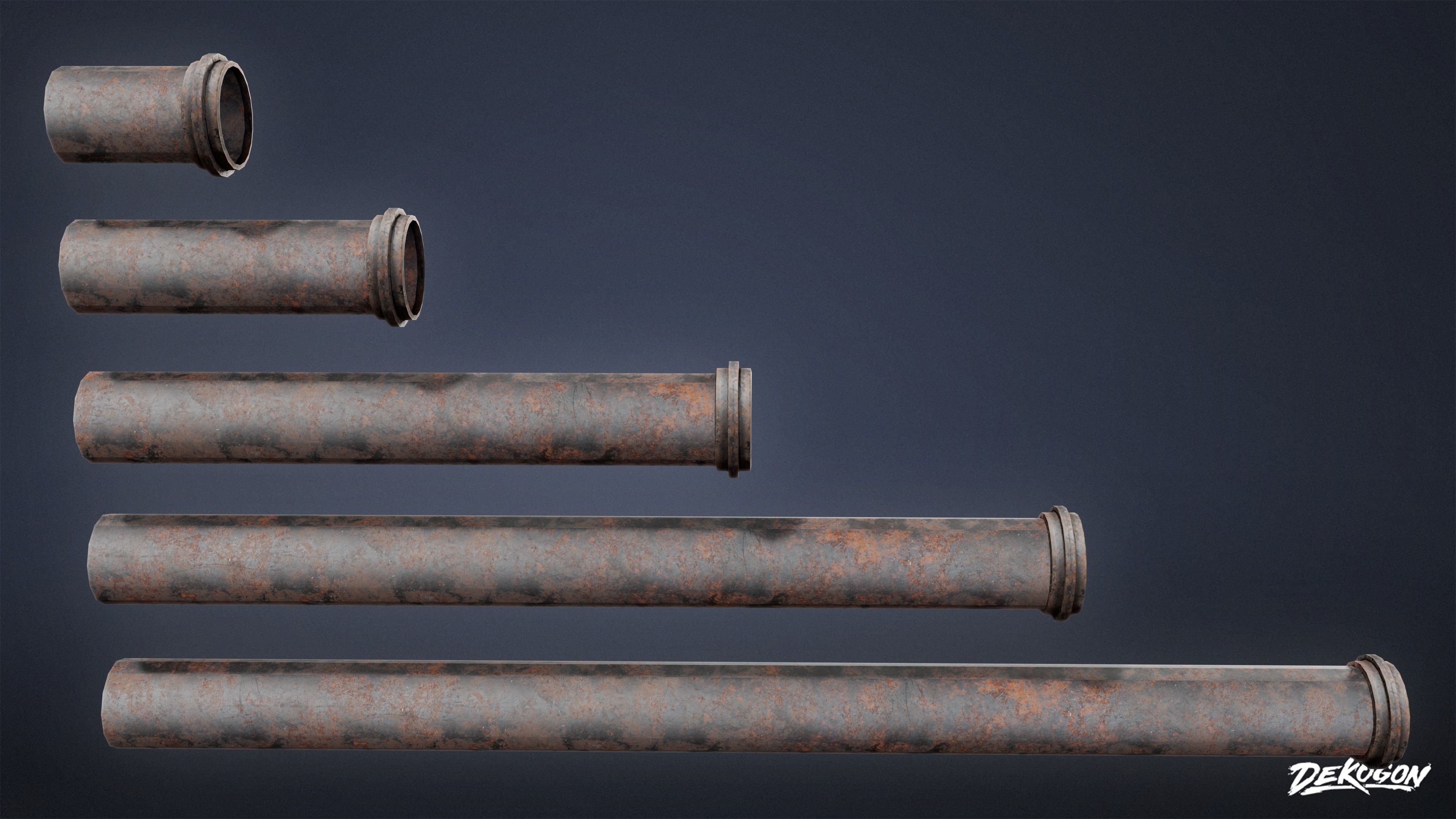 PIPES AND VENTS - Pipes 03 - LOW POLY Low-poly 3D model_12