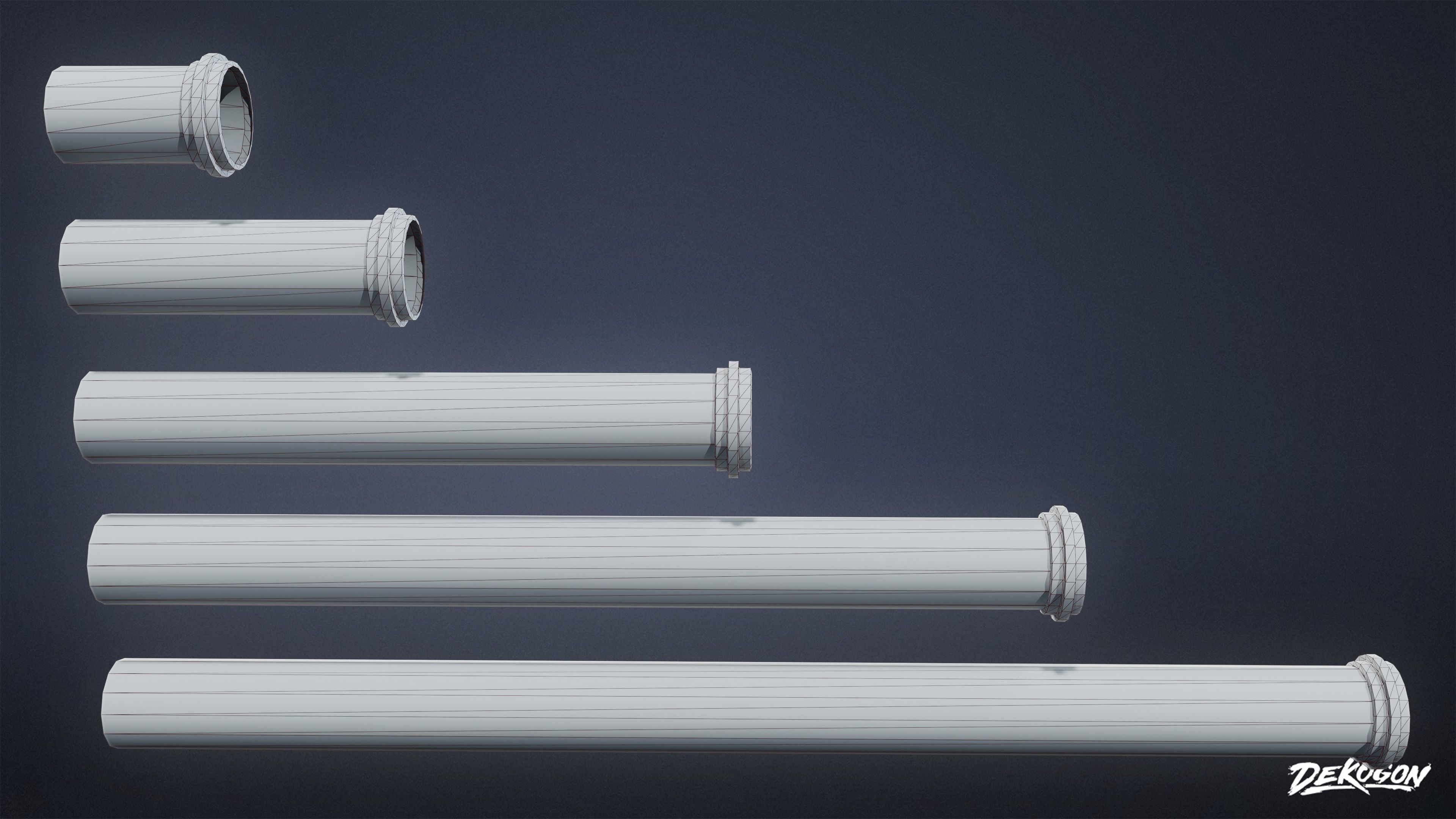 PIPES AND VENTS - Pipes 03 - LOW POLY Low-poly 3D model_11