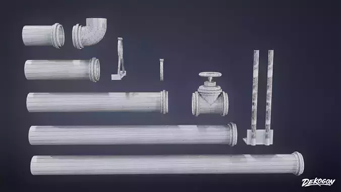 PIPES AND VENTS - Pipes 03 - LOW POLY