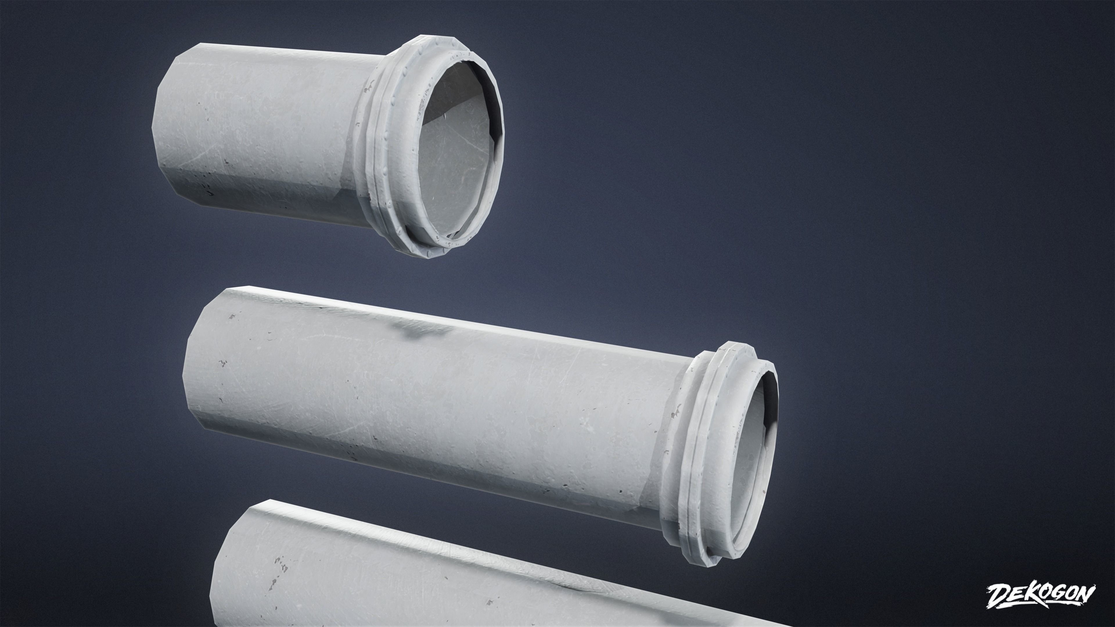 PIPES AND VENTS - Pipes 03 - LOW POLY Low-poly 3D model_9