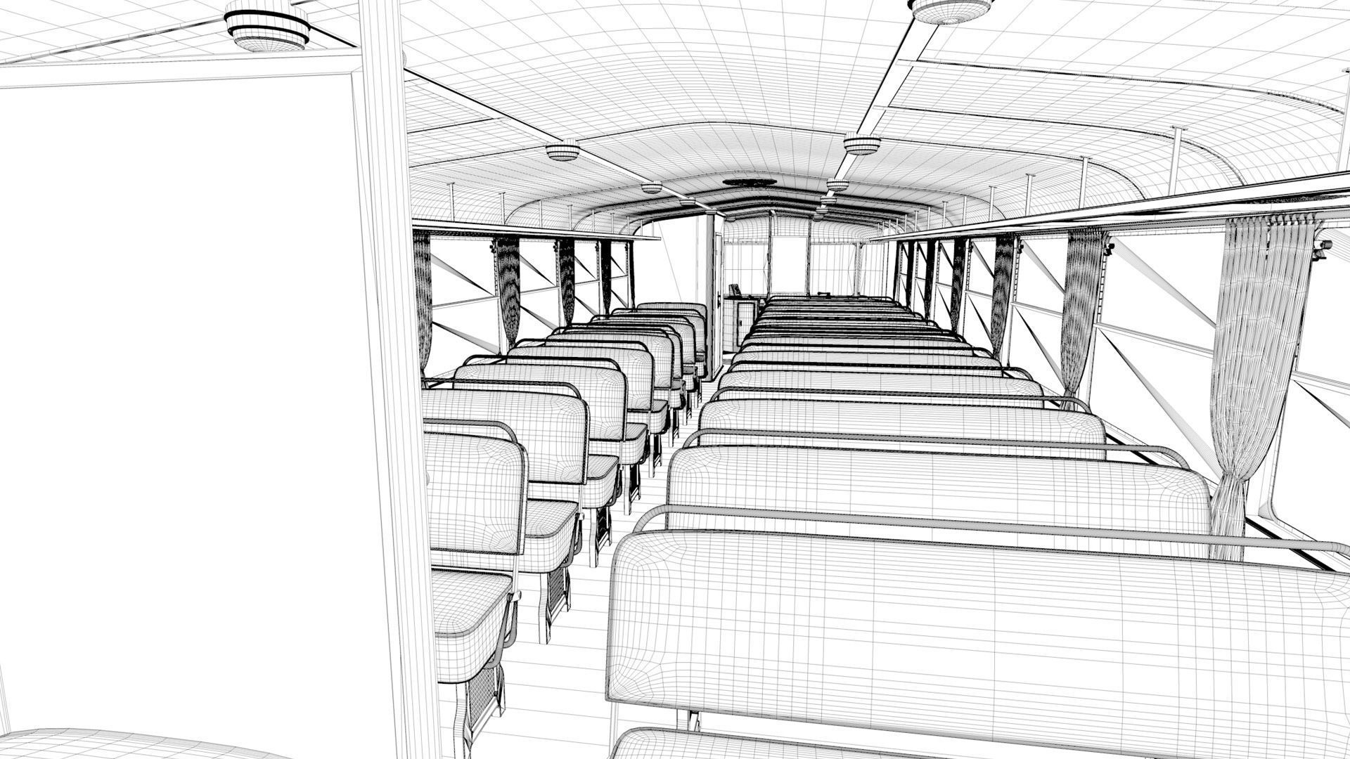 Sinobus JZ series 812 Yugoslavian Railbus 3D model_9