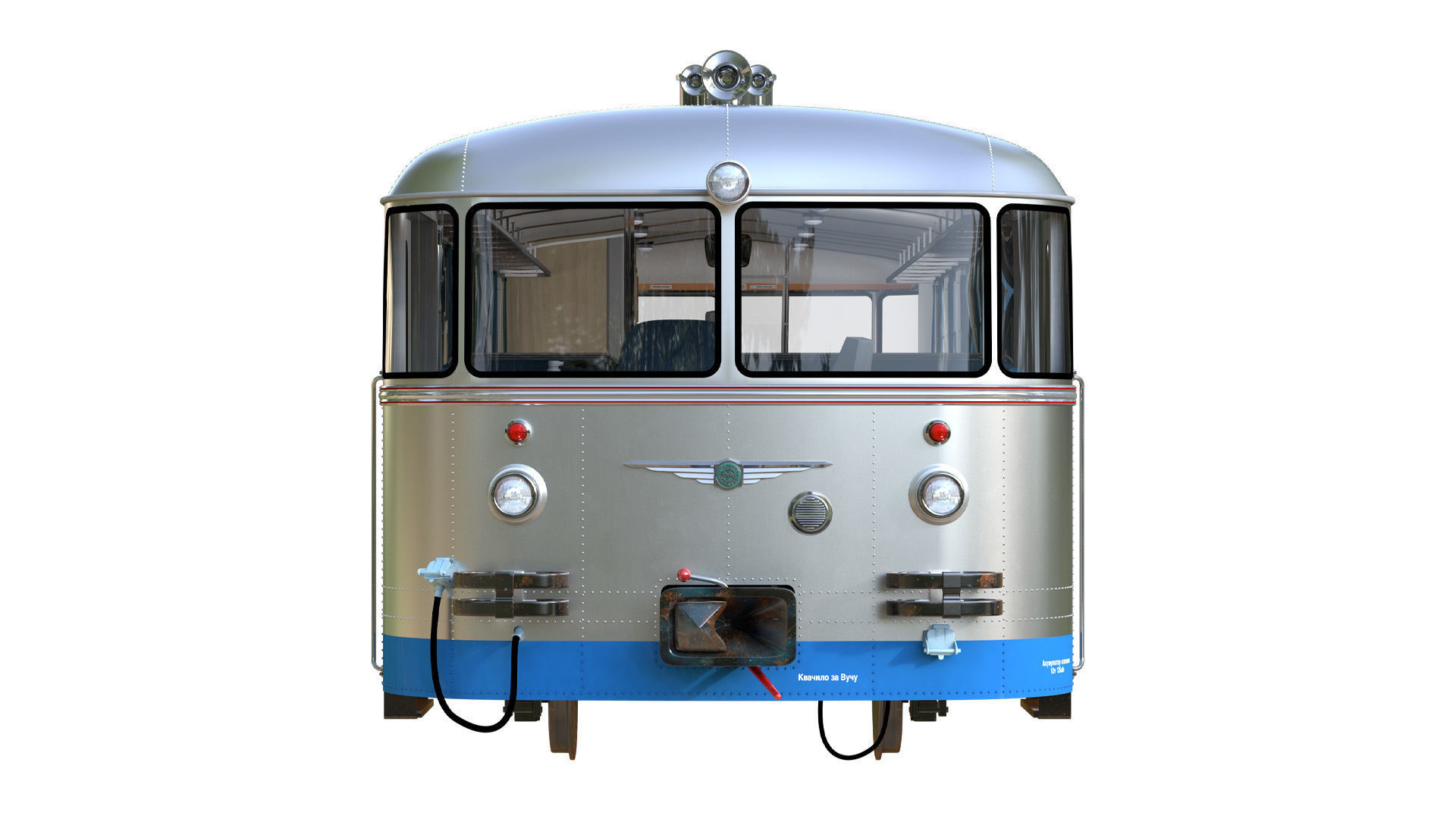 Sinobus JZ series 812 Yugoslavian Railbus 3D model_3