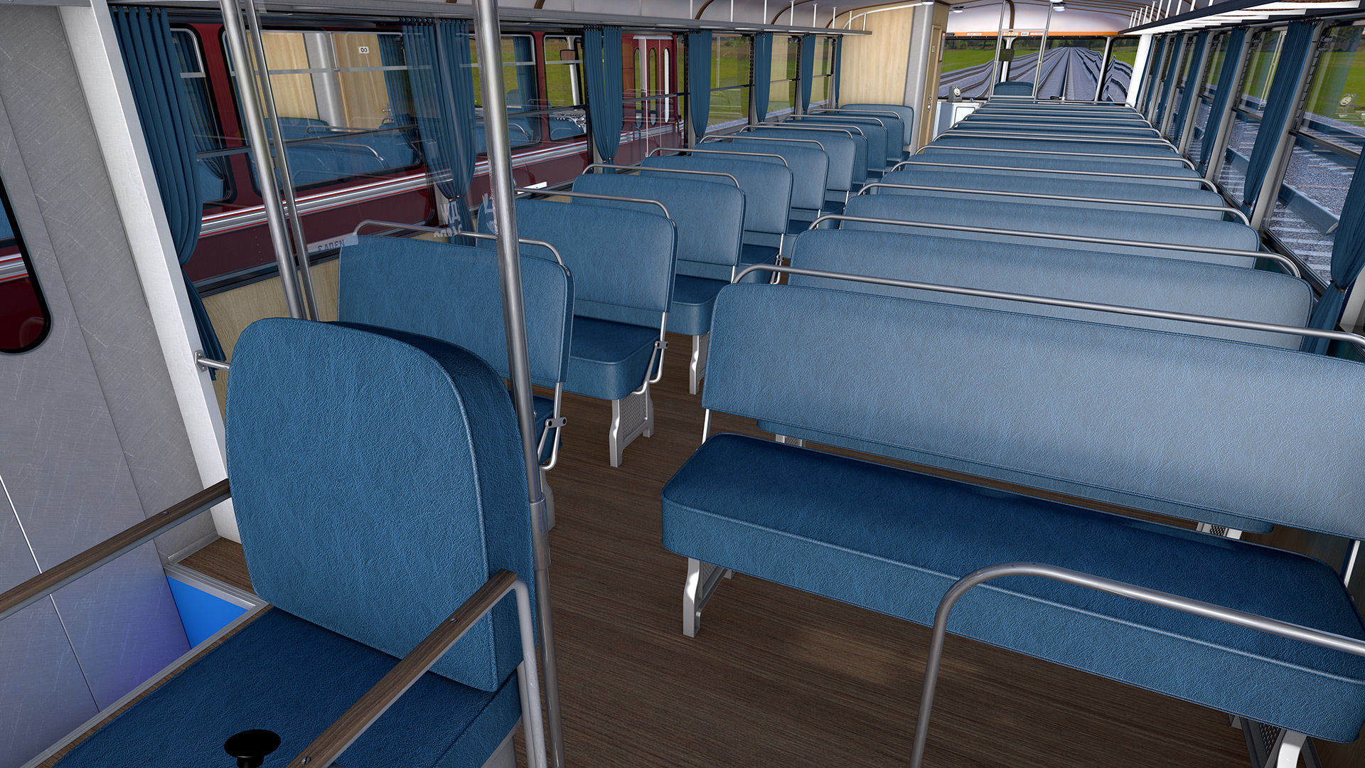 Sinobus JZ series 812 Yugoslavian Railbus 3D model_5