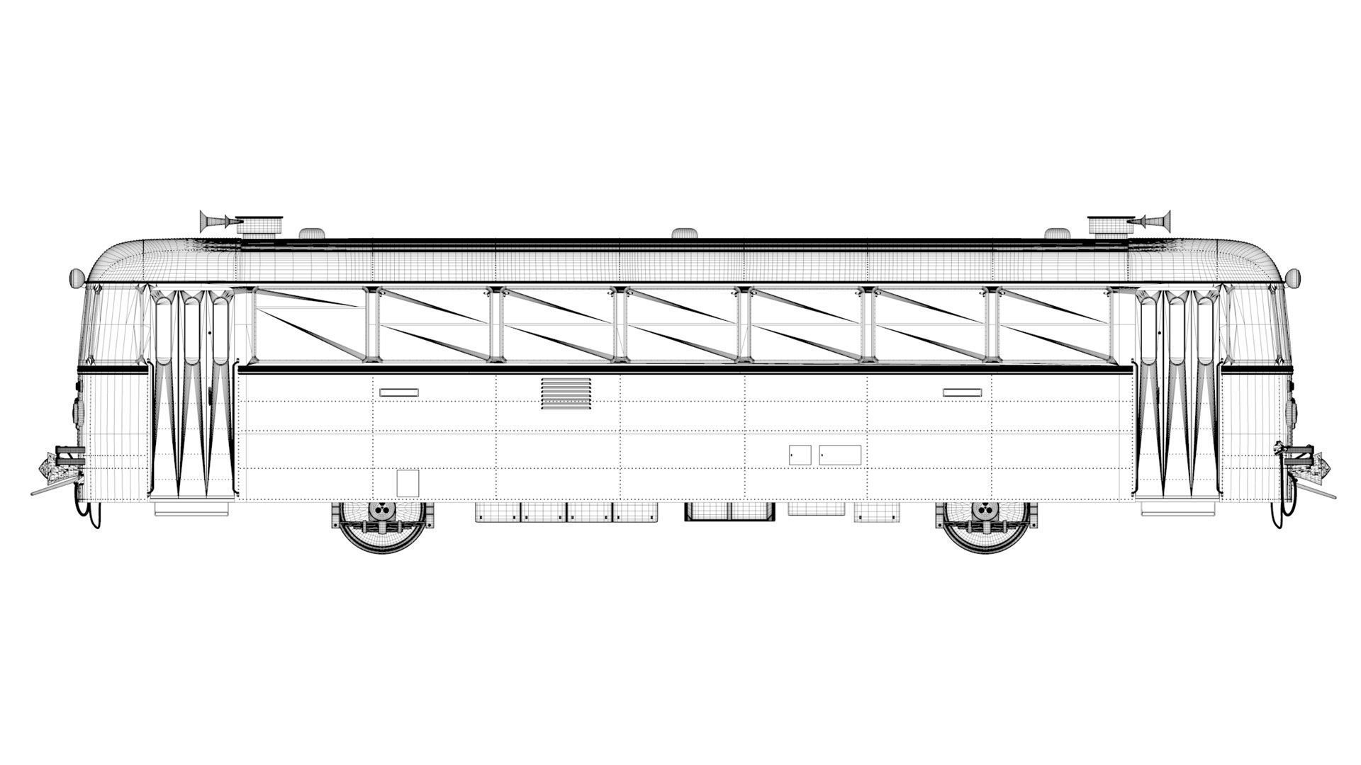 Sinobus JZ series 812 Yugoslavian Railbus 3D model_8