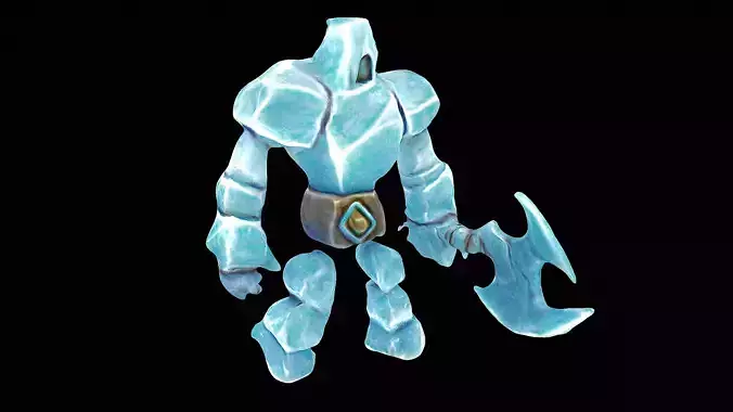levitating ice golem monster