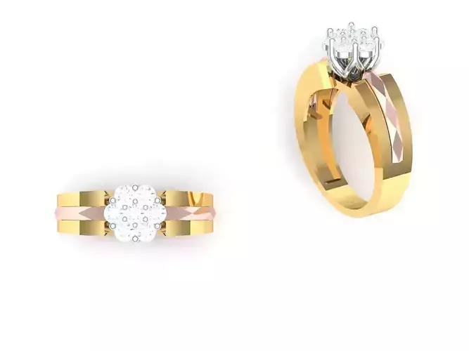 Womens Two piece solitaire Ring
