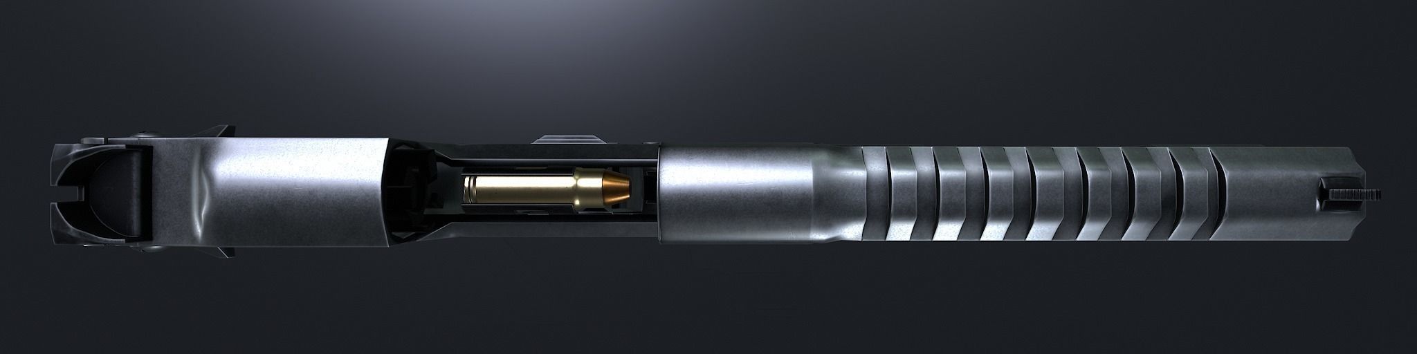 Desert Eagle Low-poly 3D model_9