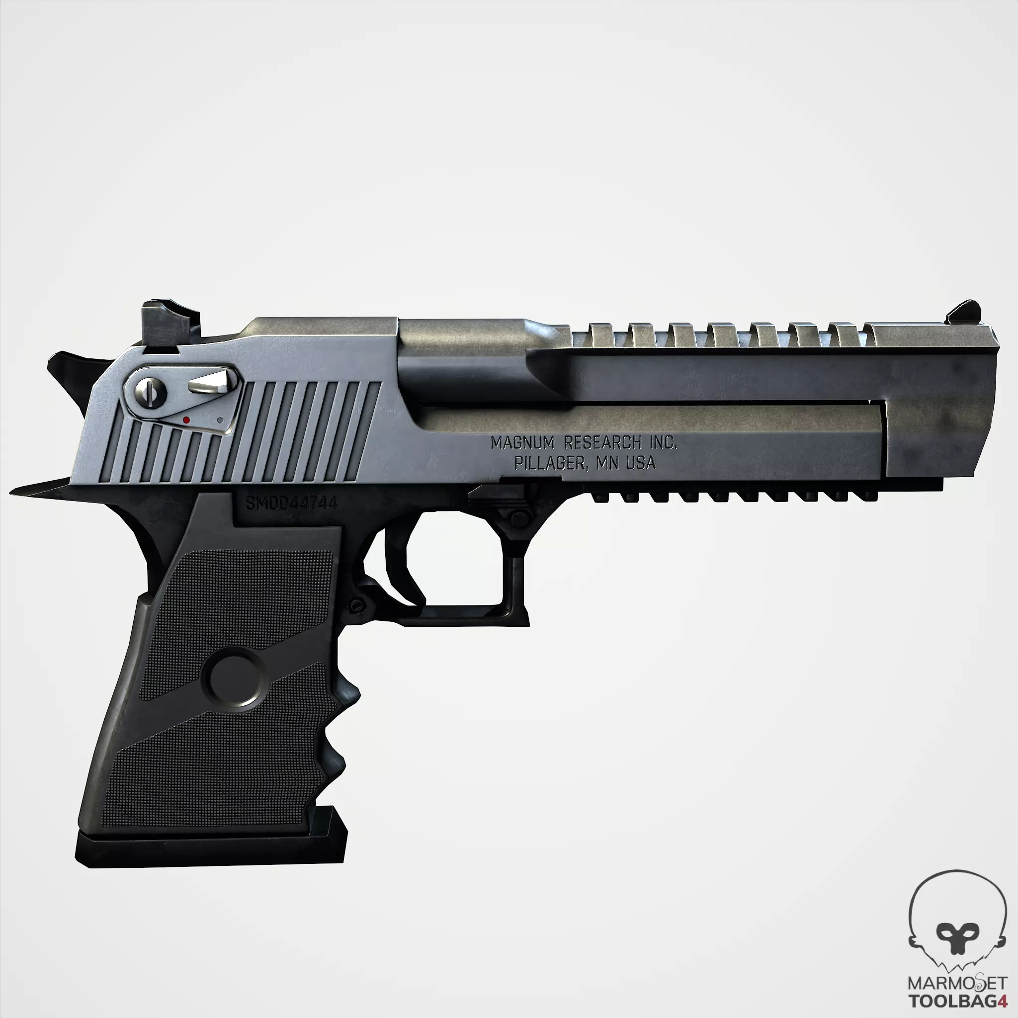 Desert Eagle Low-poly 3D model_0