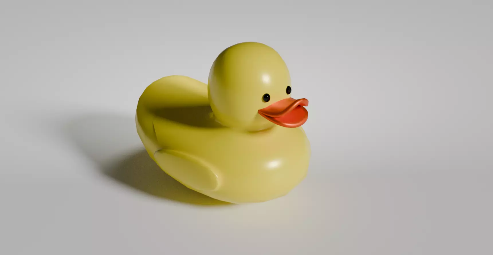 cartoon duck 3D print model_0