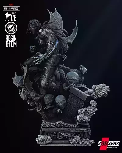 B3DSERK Darkness Sculpture Tested for 3D printing 3D print model