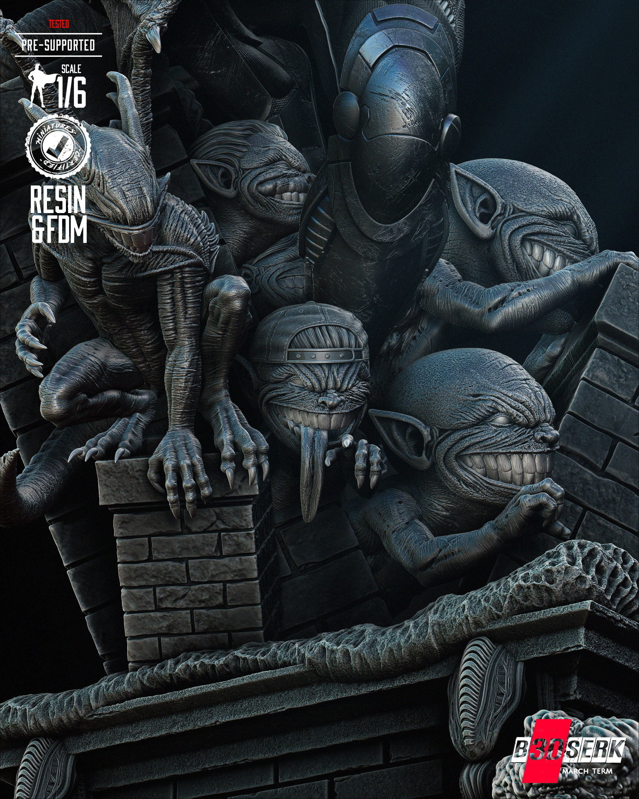 B3DSERK Darkness Sculpture Tested for 3D printing 3D print model_38