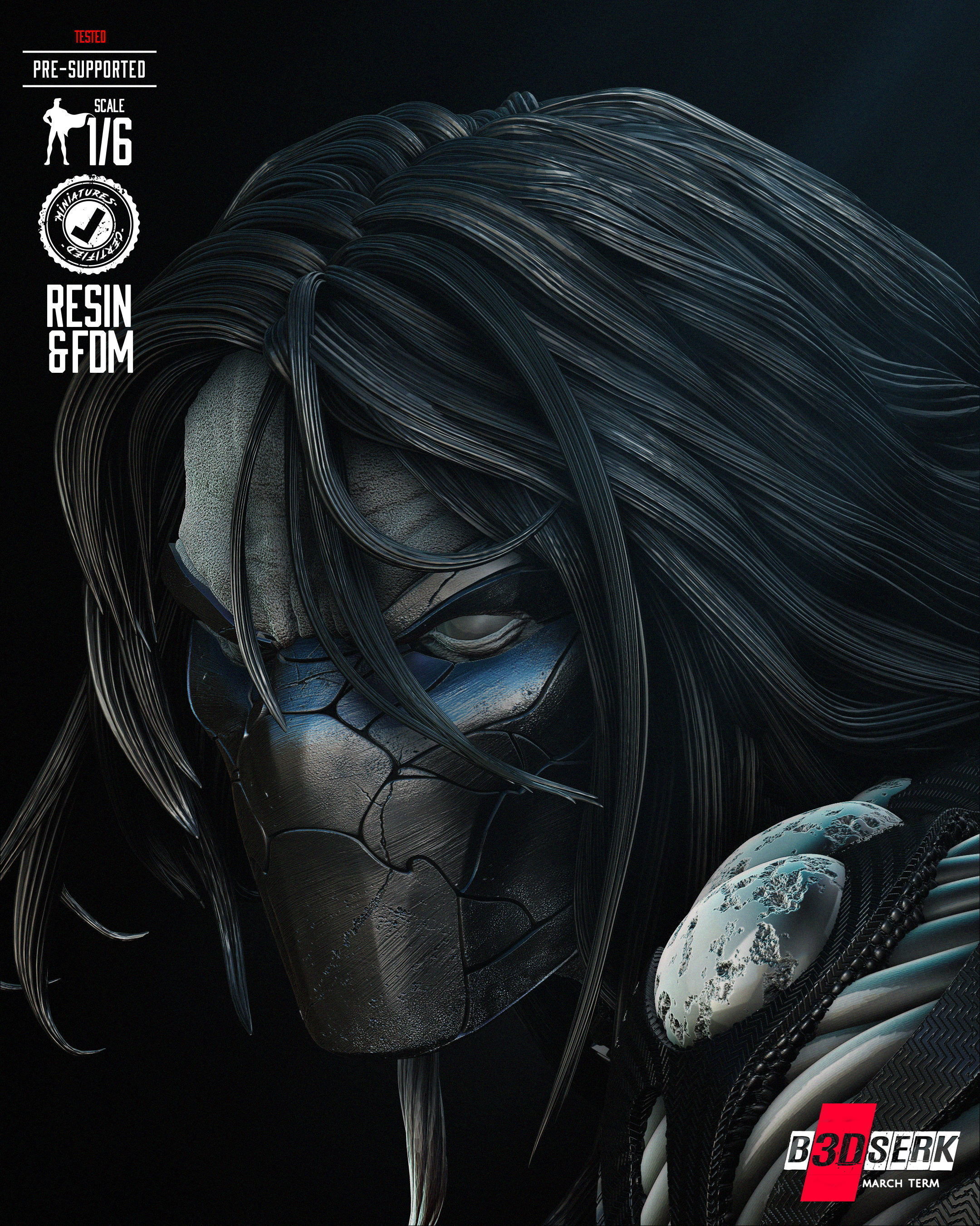 B3DSERK Darkness Sculpture Tested for 3D printing 3D print model_24