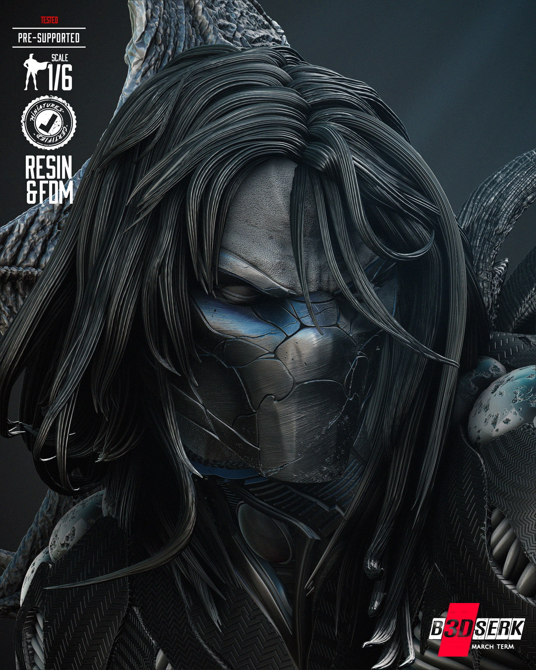 B3DSERK Darkness Sculpture Tested for 3D printing 3D print model_14