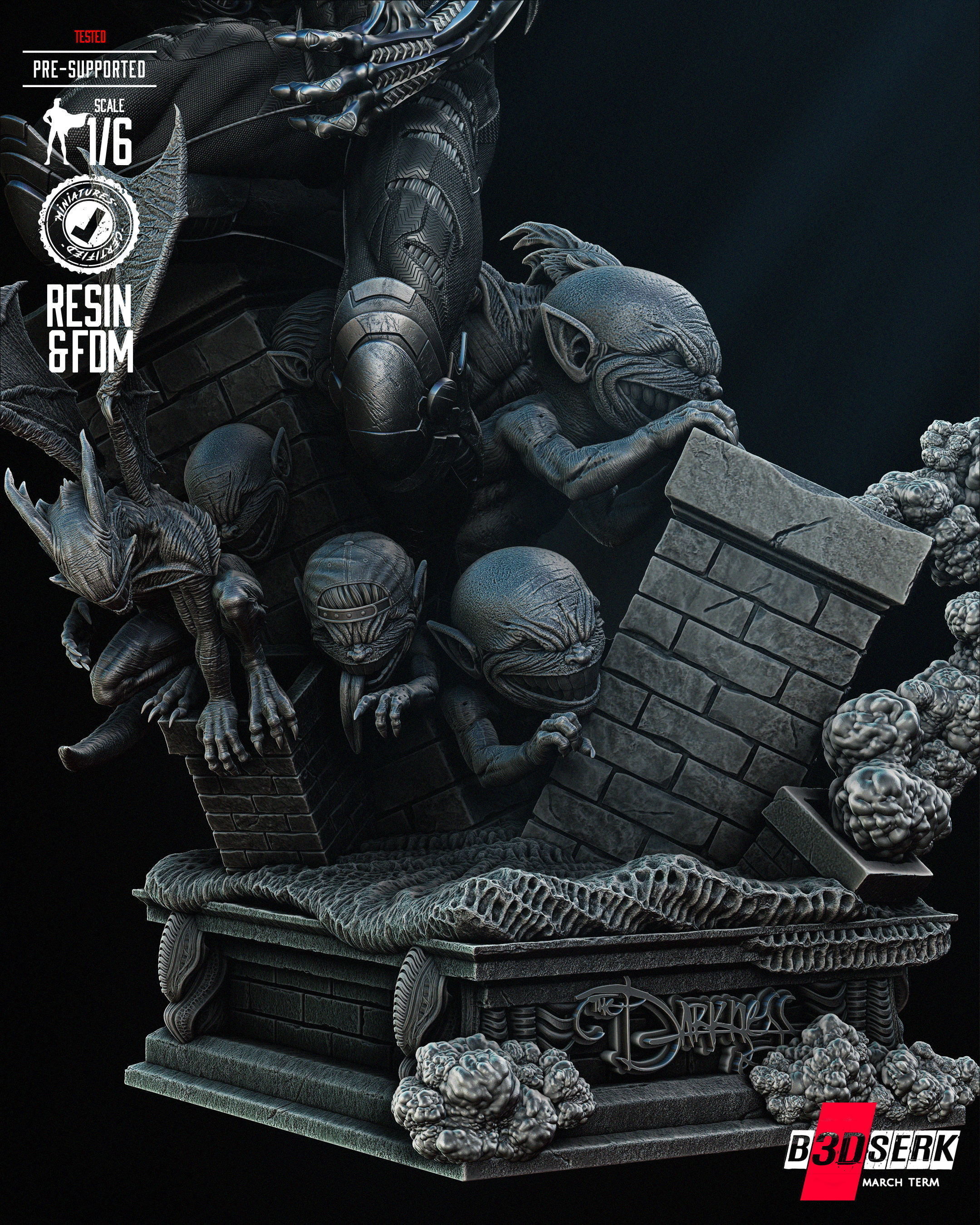 B3DSERK Darkness Sculpture Tested for 3D printing 3D print model_19